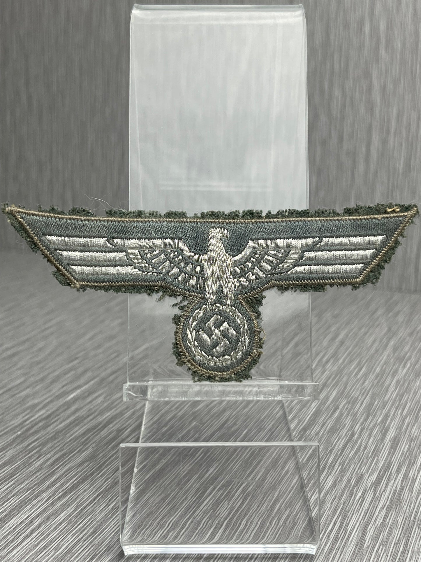 GERMAN WW2 HEER NCO/OFFICERS BEVO FLATWIRE BREAST EAGLE 'BRUSTADLER FUR WAFFENROCK'