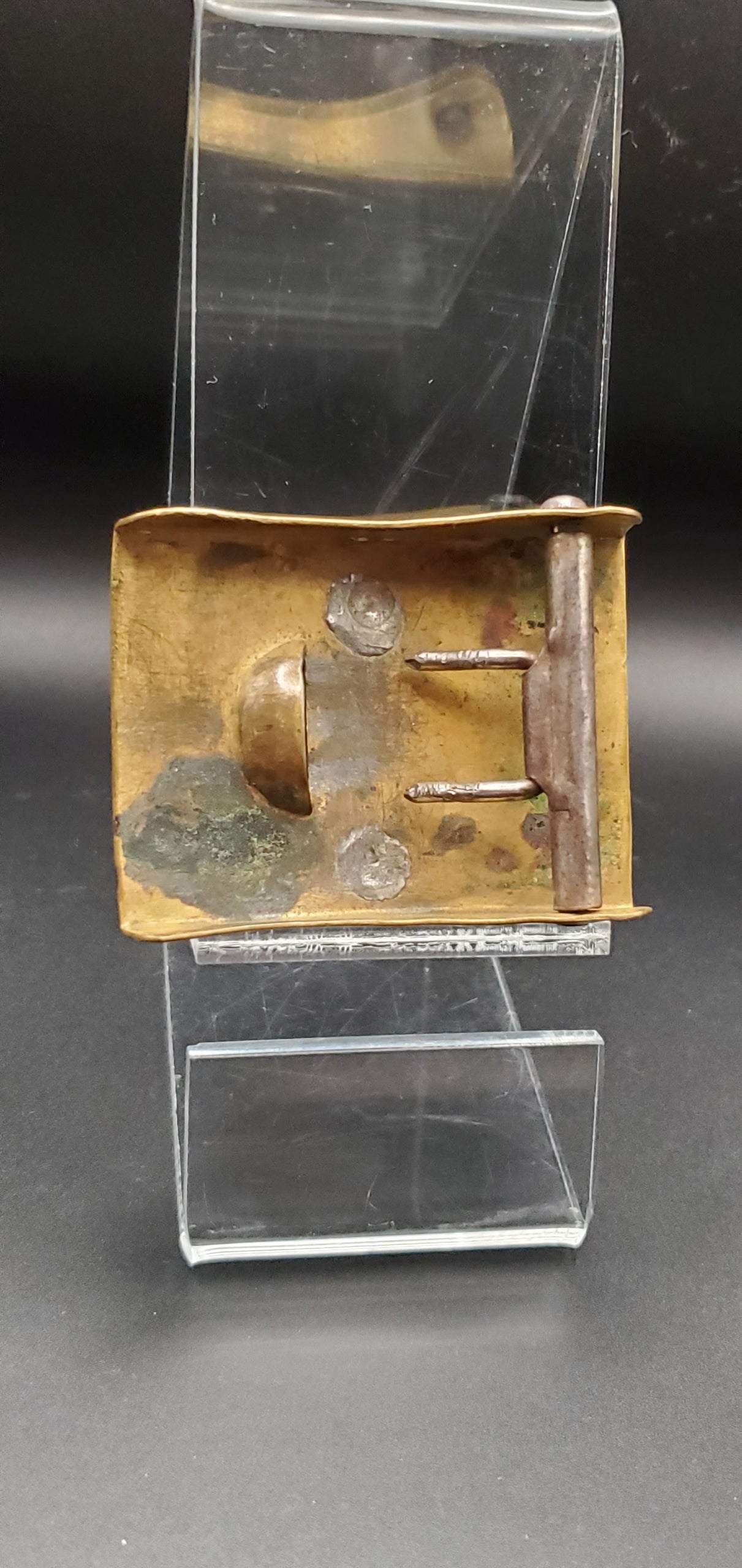 GERMAN WW2 STURMABTEILUNG „SA” EARLY 2-PIECE BELT BUCKLE W/ SUNWHEEL SVASTIKA