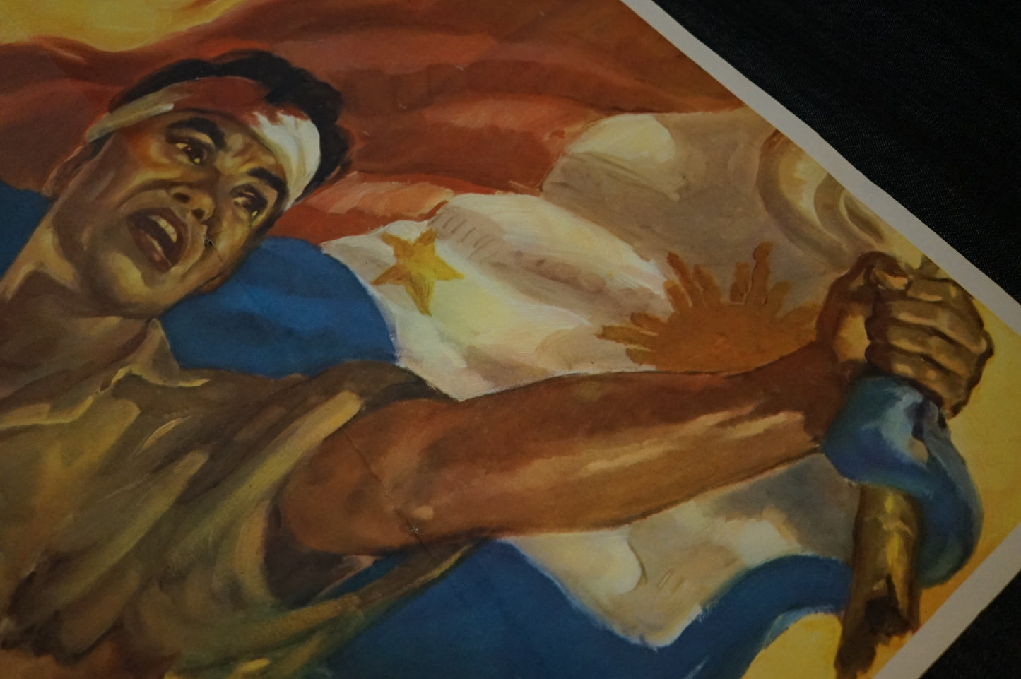 US WW2 1942 JAPANESE INVASION PROPAGANDA POSTER „THE FIGHTING FILIPINOS” RARE
