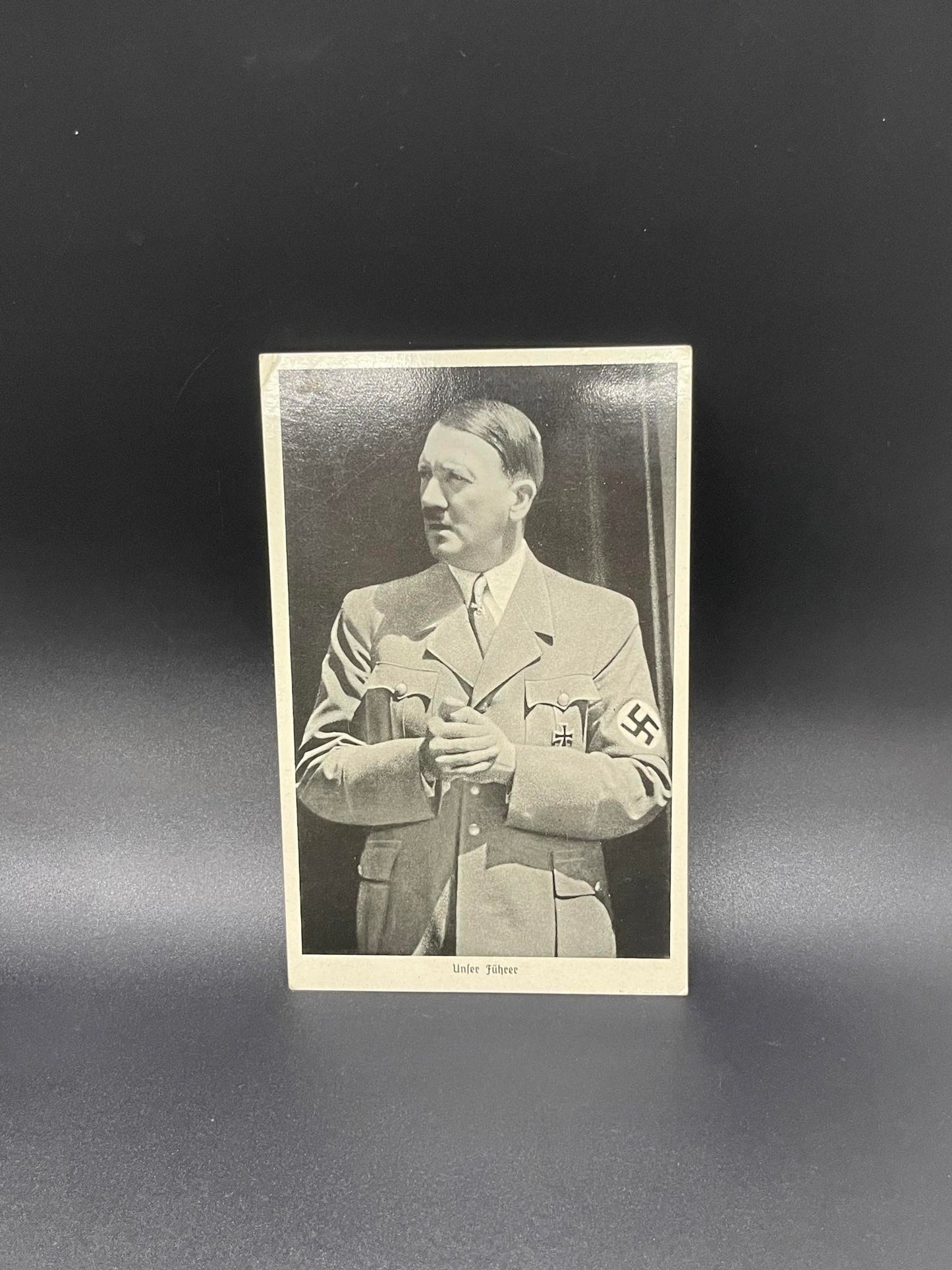 GERMAN WW2 "UNSER FUHRER" ADOLF HITLER MAY 6TH 1937 BERLIN STAMPED POSTCARD