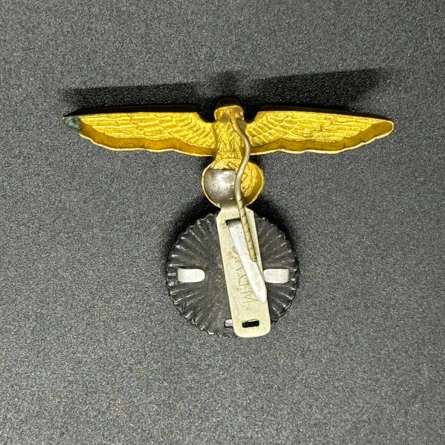GERMAN WW2 KRIEGSMARINE EM/NCO VISOR/CAP EAGLE & COCKADE DRGM MARKED