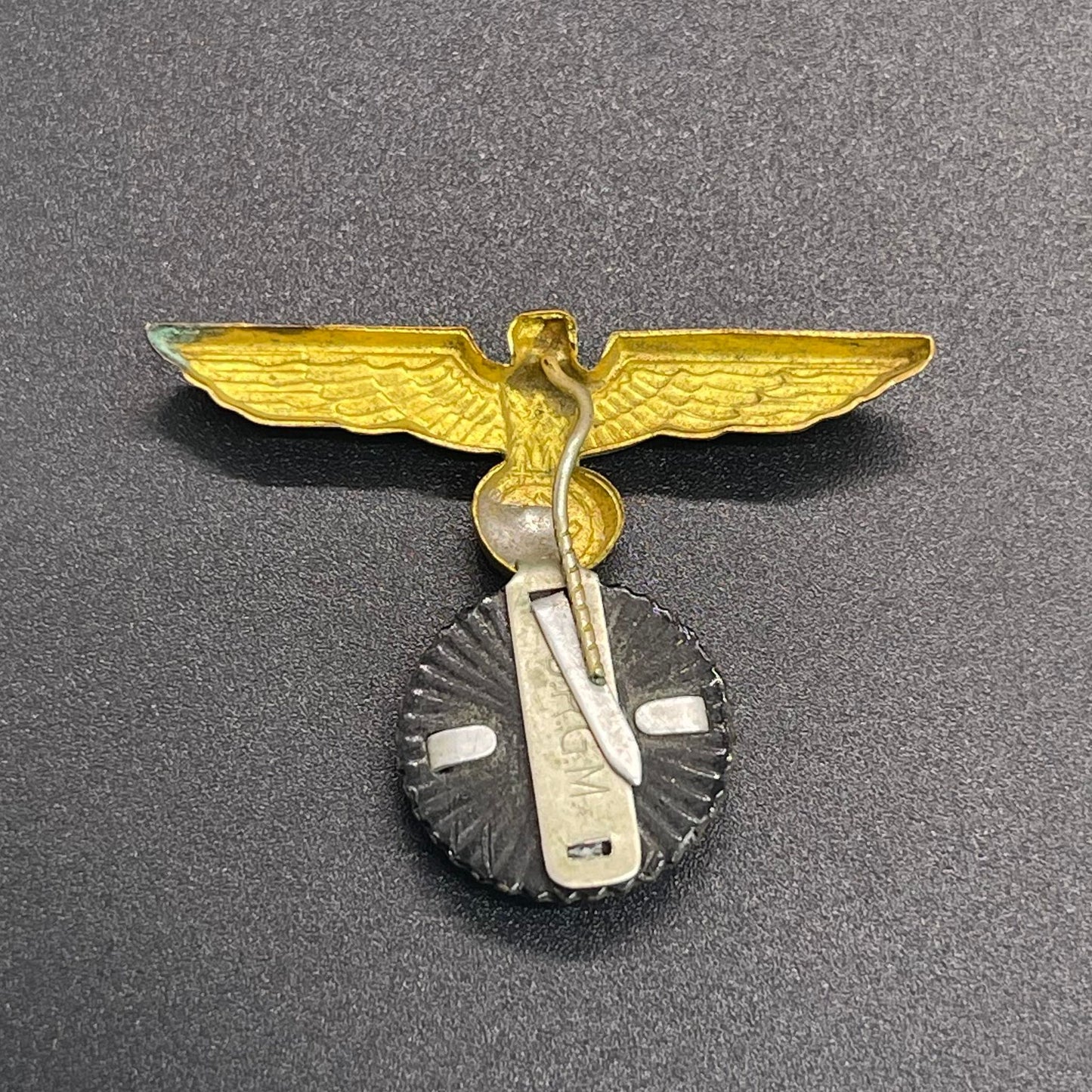 GERMAN WW2 KRIEGSMARINE EM/NCO VISOR/CAP EAGLE & COCKADE DRGM MARKED