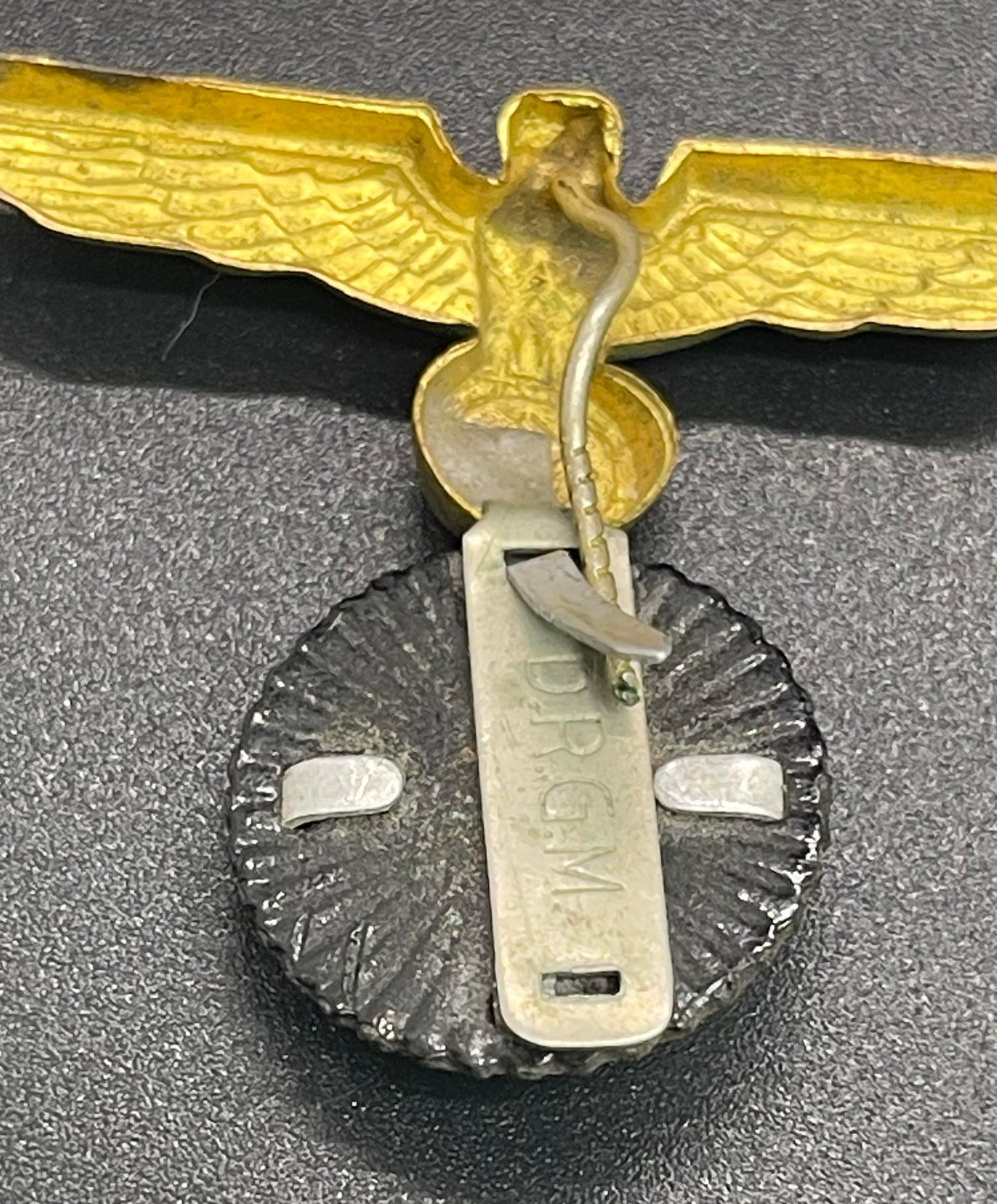 GERMAN WW2 KRIEGSMARINE EM/NCO VISOR/CAP EAGLE & COCKADE DRGM MARKED