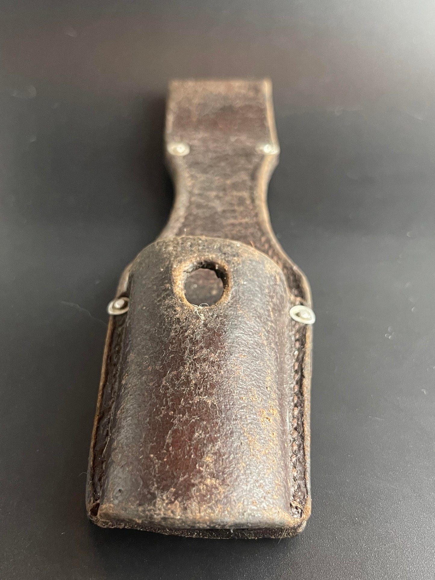 GERMAN WW2 1939 LUFTWAFFE K98 COMBAT BAYONET BROWN LEATHER FROG MAKER YEAR & LBA MARKED