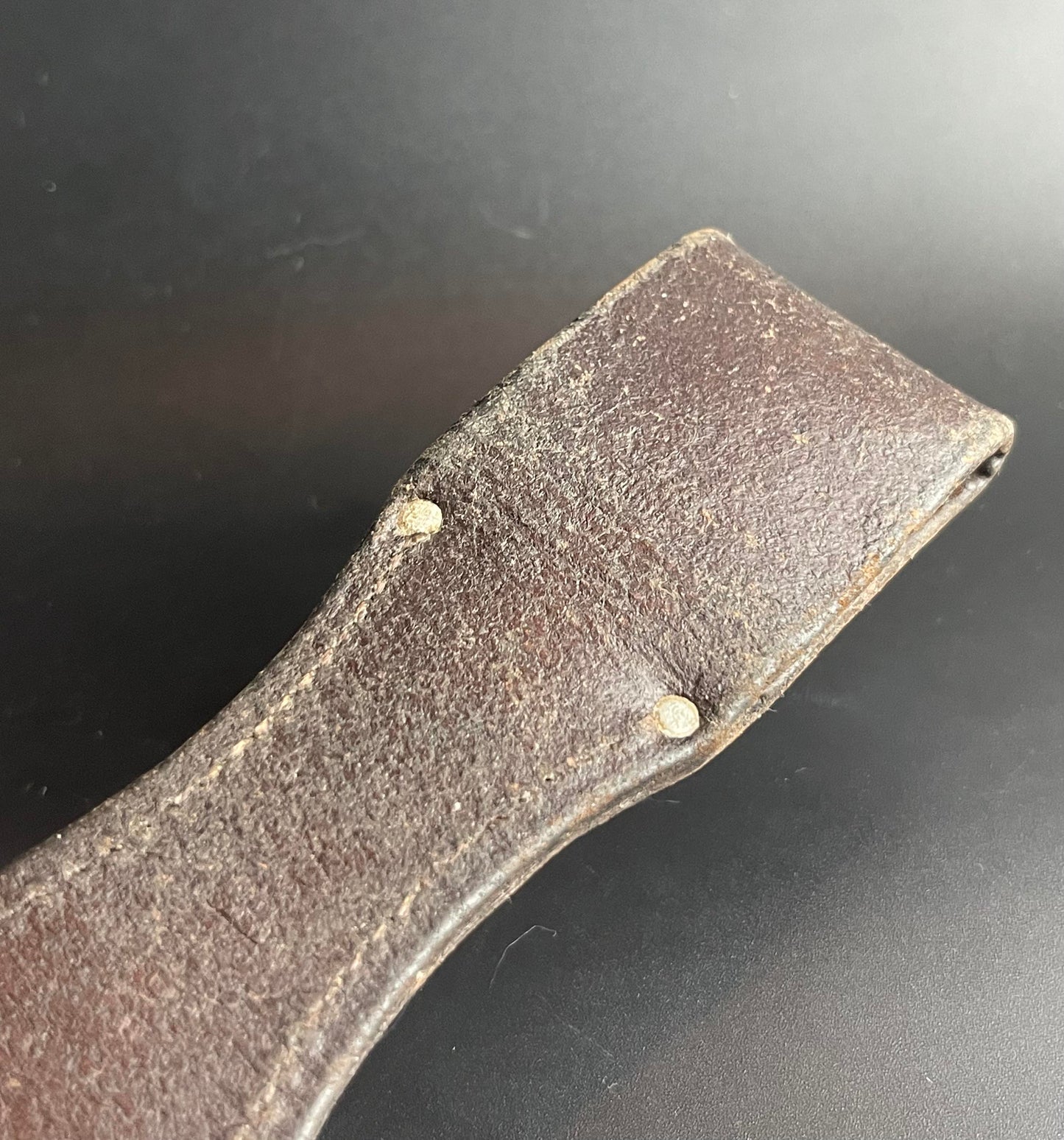 GERMAN WW2 1939 LUFTWAFFE K98 COMBAT BAYONET BROWN LEATHER FROG MAKER YEAR & LBA MARKED