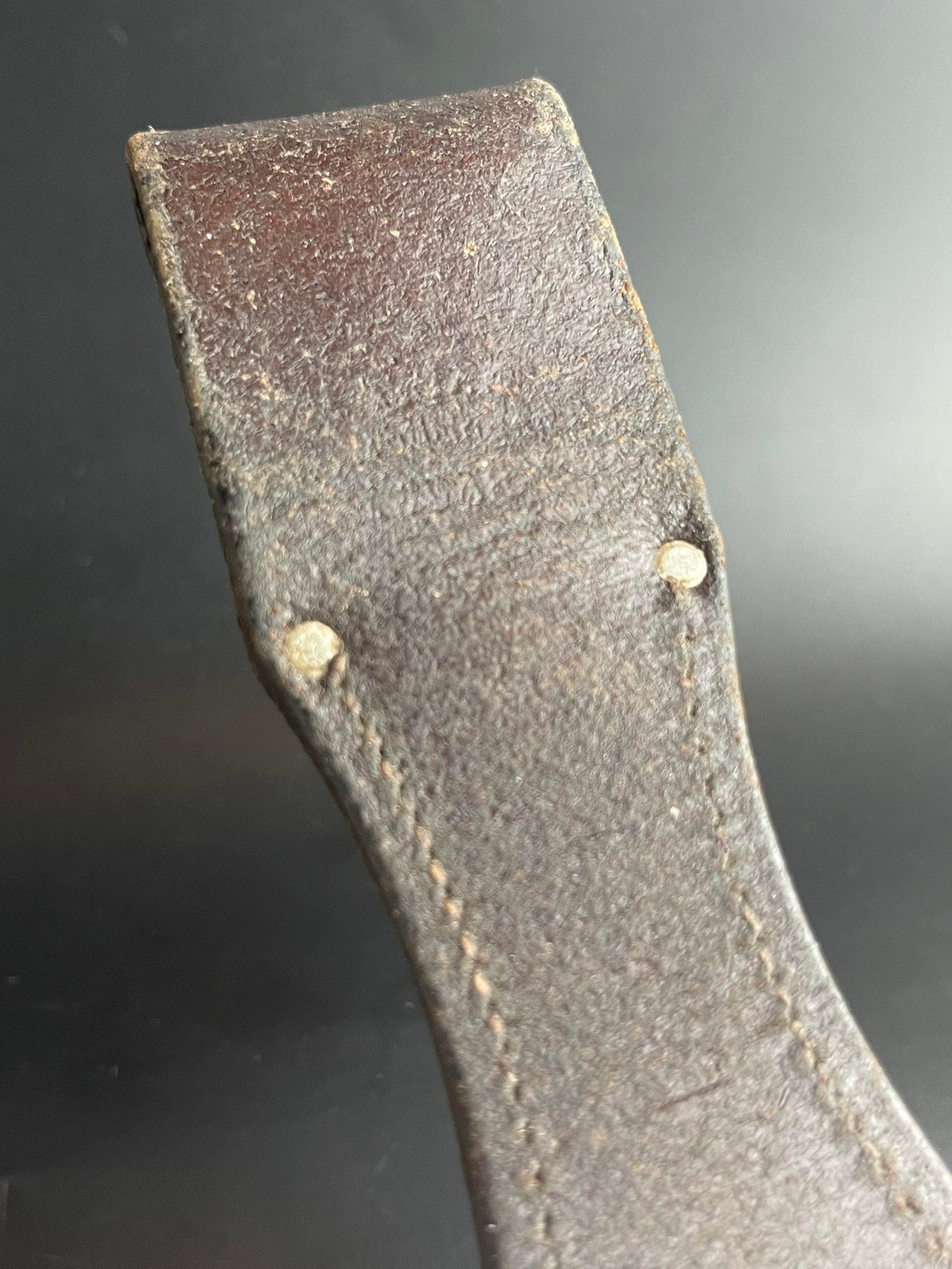 GERMAN WW2 1939 LUFTWAFFE K98 COMBAT BAYONET BROWN LEATHER FROG MAKER YEAR & LBA MARKED