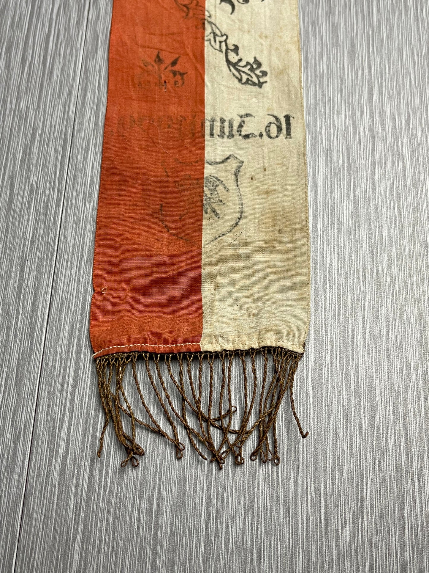 GERMAN 1929 MONDSEE VOLUNTEER FIRE DEPARTMENT 60TH ANNIVERSARY FLAG/BANNER