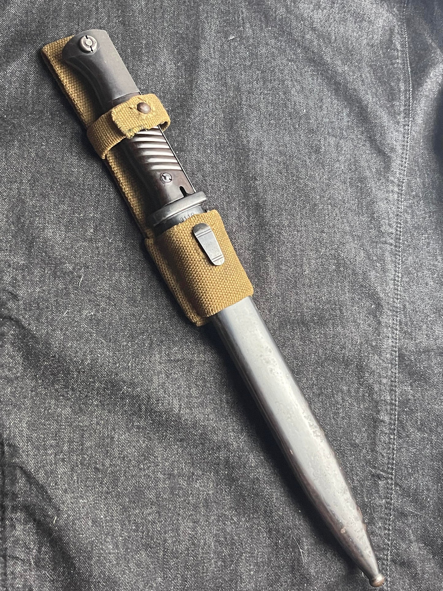 GERMAN WW2 WEHRMACHT ELITE-DIAMANT S84/98 3RD PATTERN MATCHING TROPICAL COMBAT BAYONET W/ DAK FROG MINT