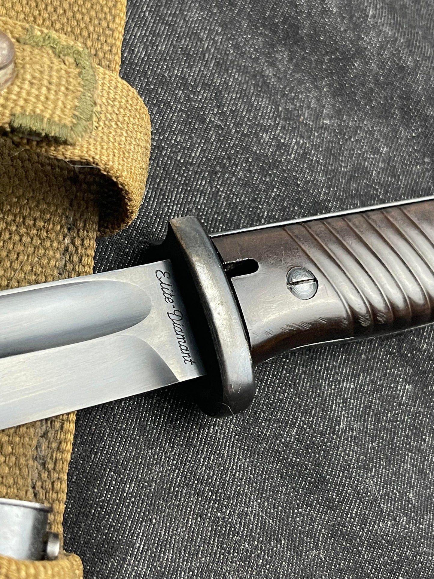 GERMAN WW2 WEHRMACHT ELITE-DIAMANT S84/98 3RD PATTERN MATCHING TROPICAL COMBAT BAYONET W/ DAK FROG MINT