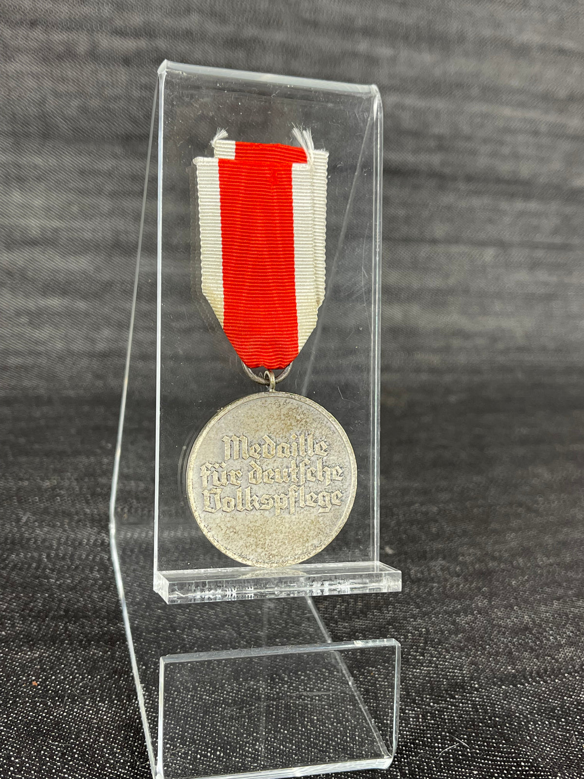 GERMAN WW2 SOCIAL WELFARE MEDAL W/ ORIGINAL RIBBON „EHRENZEICHEN FUR DEUTSCHE VOLKSPFLEGE 4”