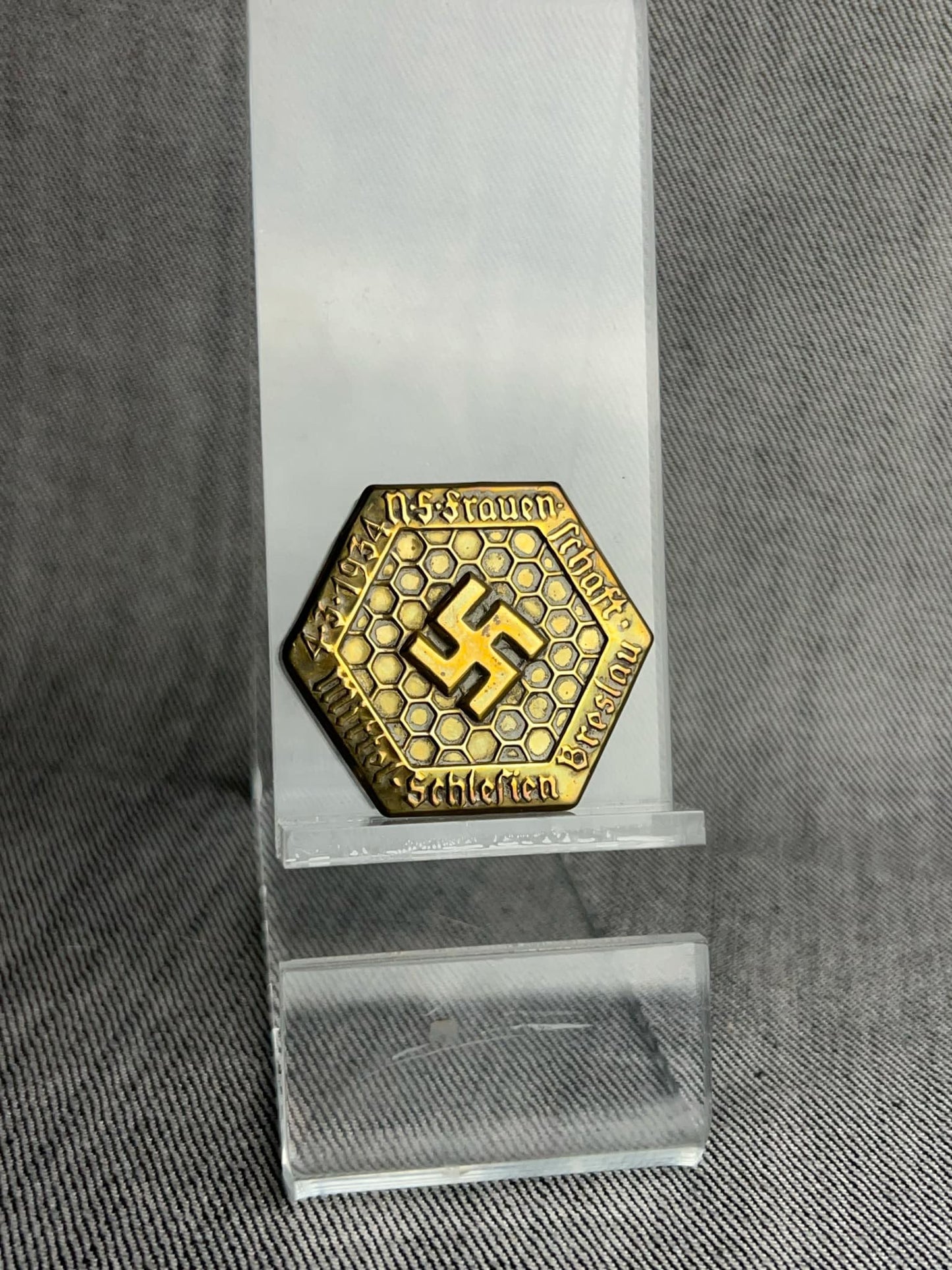 GERMAN WW2 NS FRAUENSCHAFT BRESLAU BADGE 4.3.1934 RARE