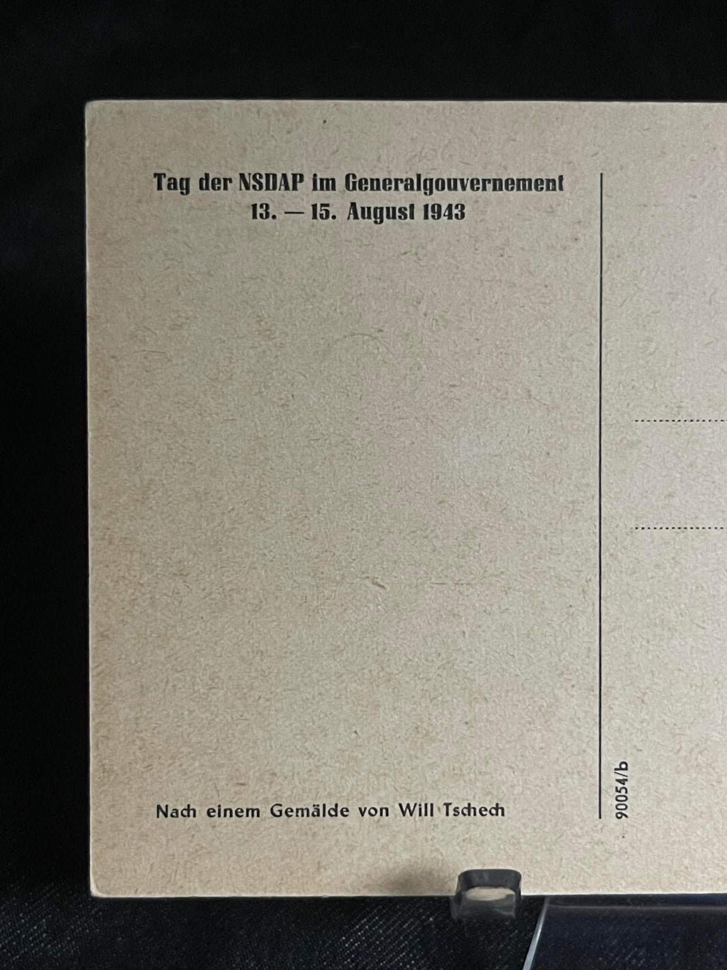GERMAN WW2 "TAG DER NSDAP IM GENERALGOUVERNEMENT" POSTCARD KRAKAU POLAND 13-15.08 1943