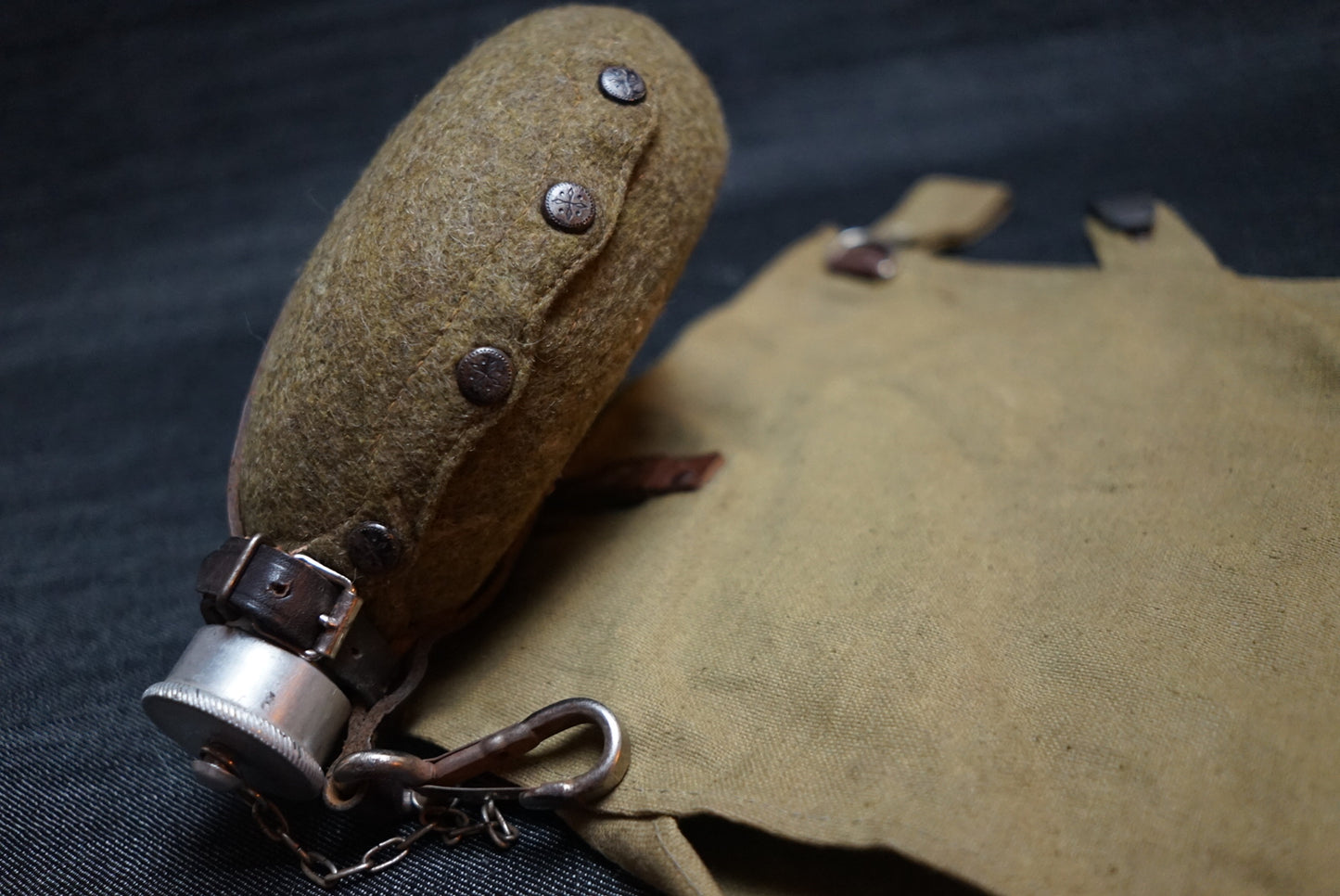 GERMAN WW2 EARLY HITLER JUGEND CANTEEN & BREAD BAG NSDAP HJ MARKED