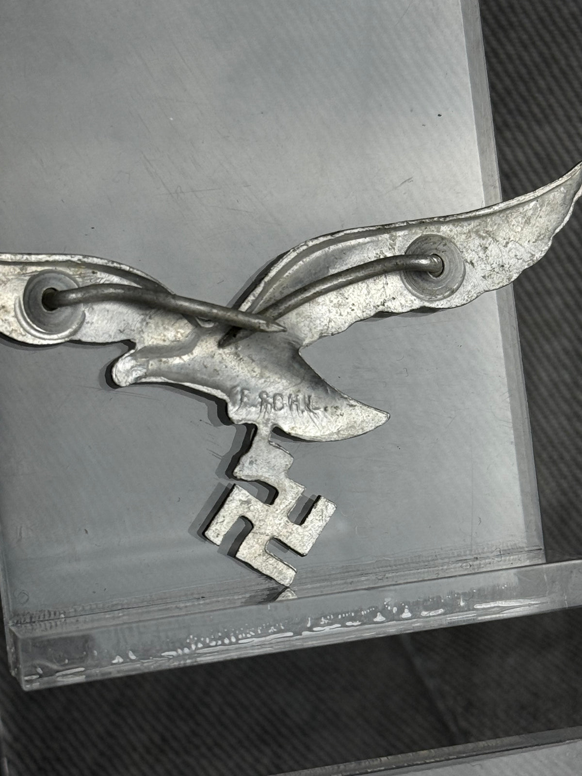 COPY!!! GERMAN WW2 LUFTWAFFE VISOR EAGLE 2ND PATTERN BY E.SCH.L. BEAUTY!