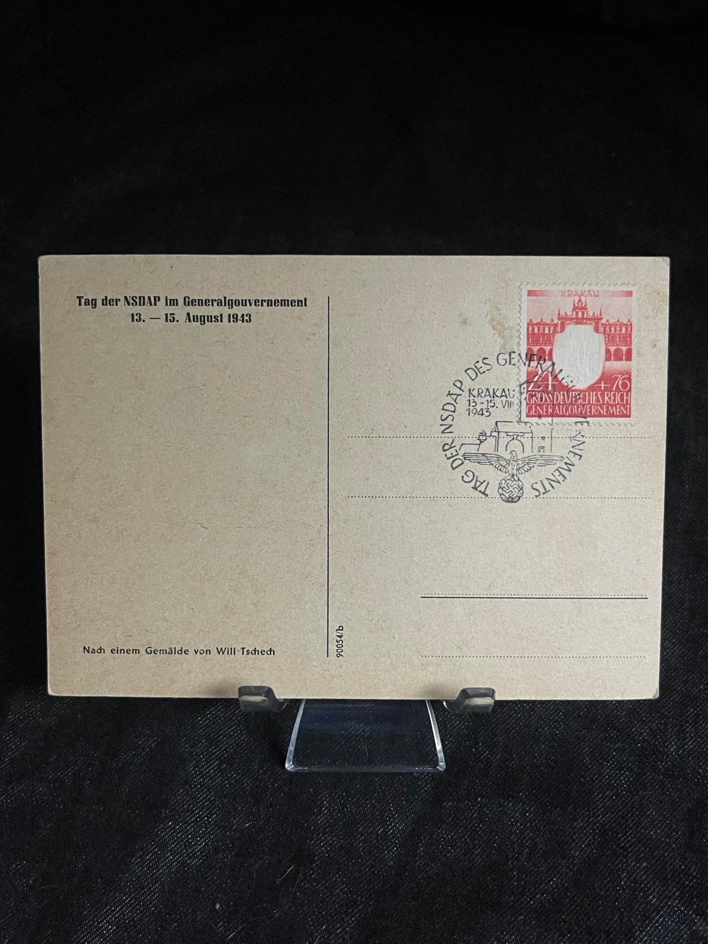 GERMAN WW2 "TAG DER NSDAP IM GENERALGOUVERNEMENT" POSTCARD KRAKAU POLAND 13-15.08 1943