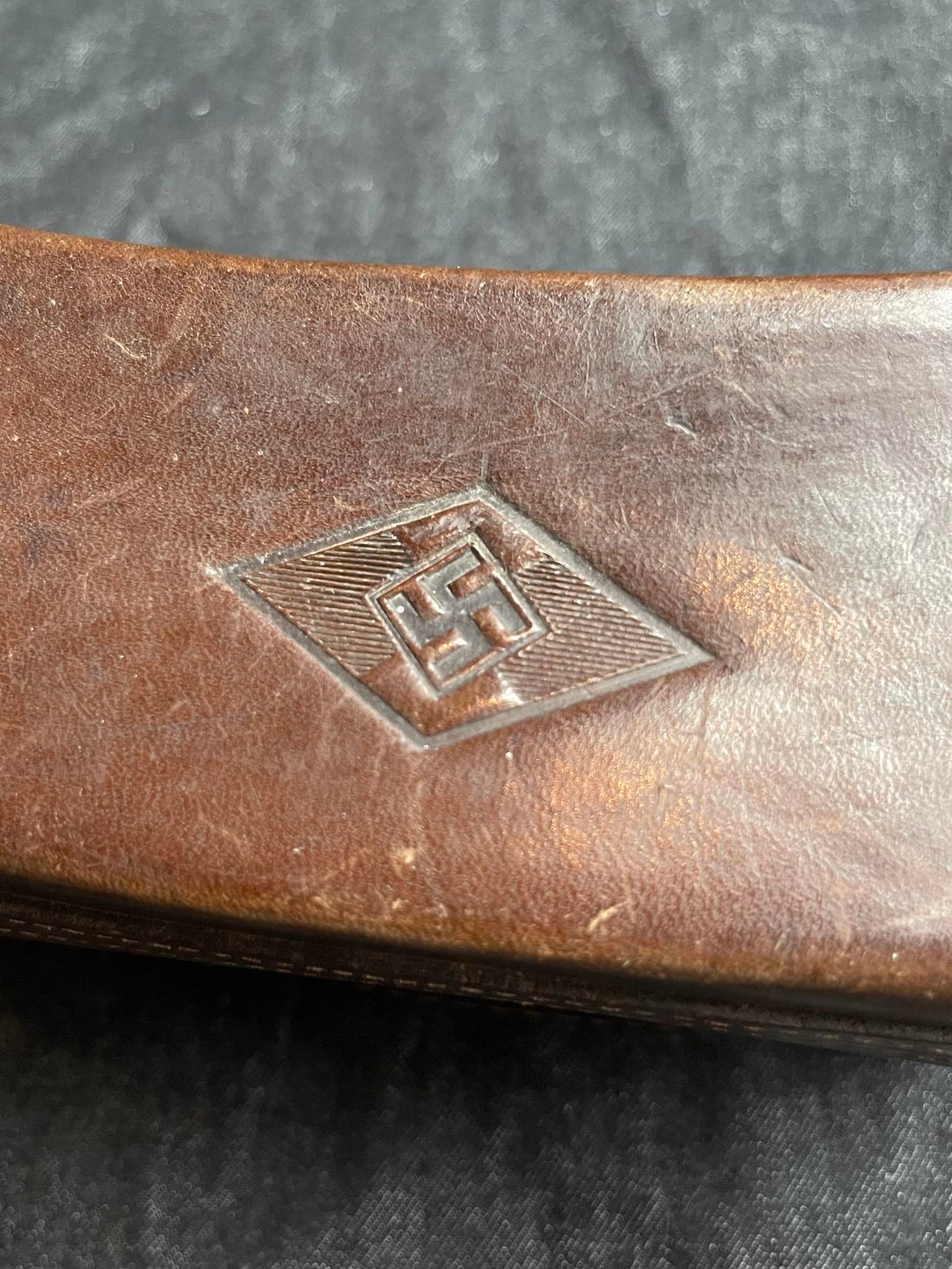 GERMAN WW2 HITLER JUGEND MEDICAL POUCH W/ SUSPENDERS