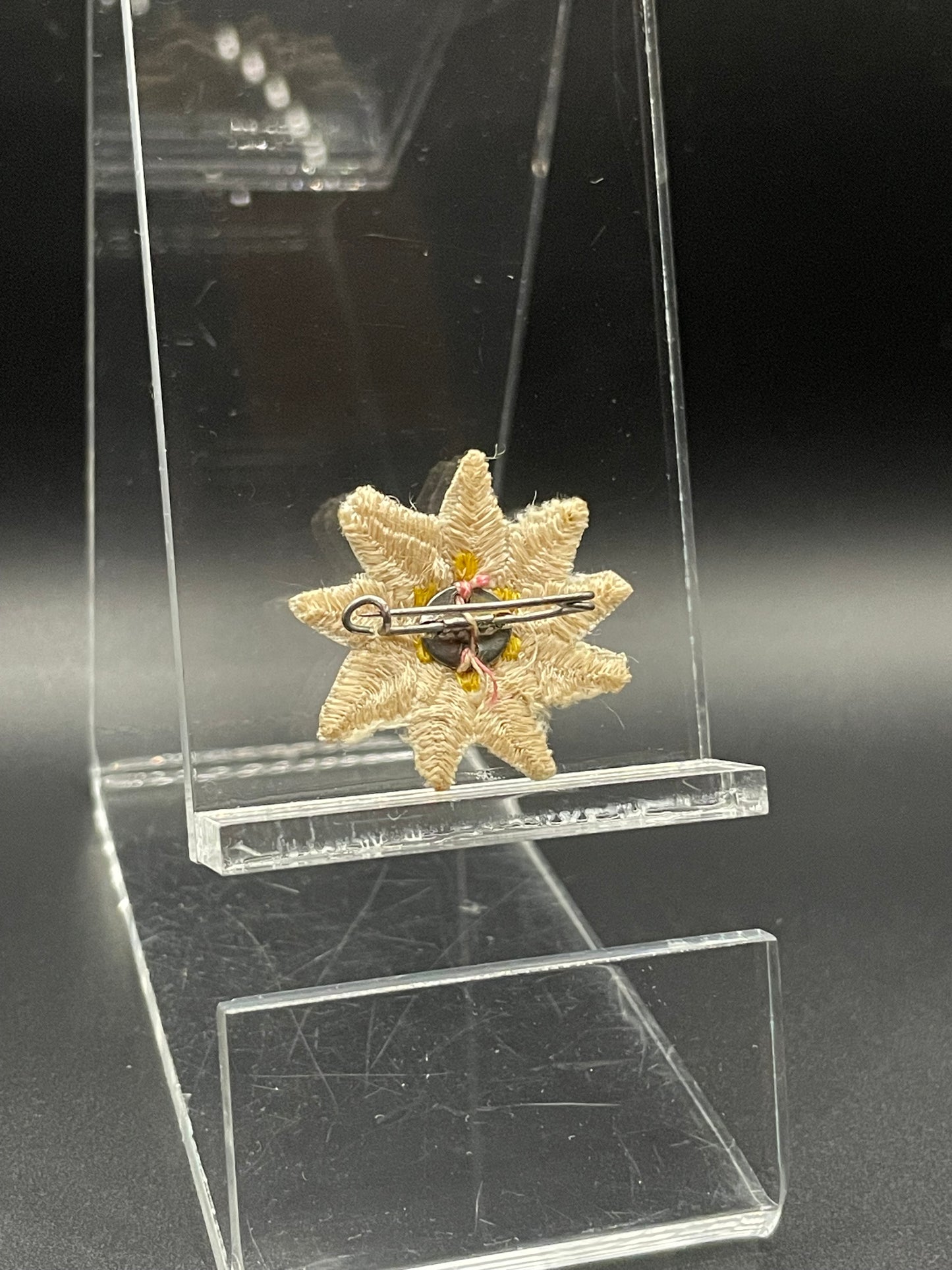 GERMAN PRE WW2 1933-1934 WINTERHILFSWERK “WHW” GAU SACHSEN EDELWEISS EMBROIDERED BADGE RARE