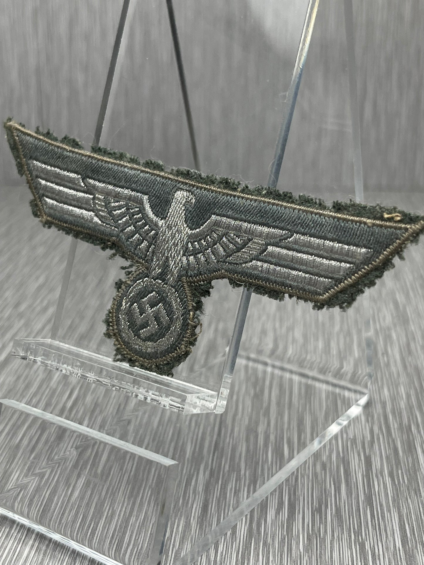 GERMAN WW2 HEER NCO/OFFICERS BEVO FLATWIRE BREAST EAGLE 'BRUSTADLER FUR WAFFENROCK'