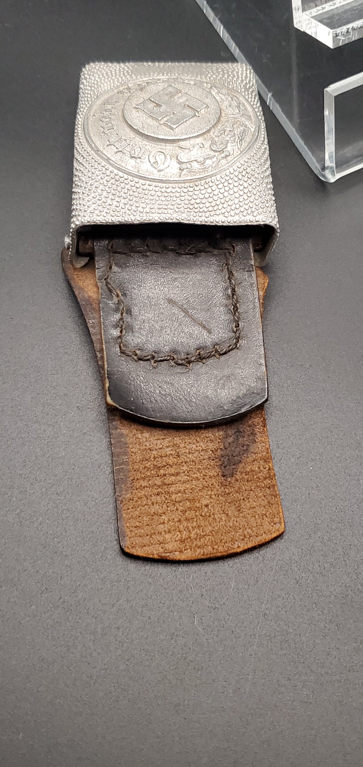 GERMAN WW2 POLICE TABBED BELT BUCKLE INJECTION MOLDED