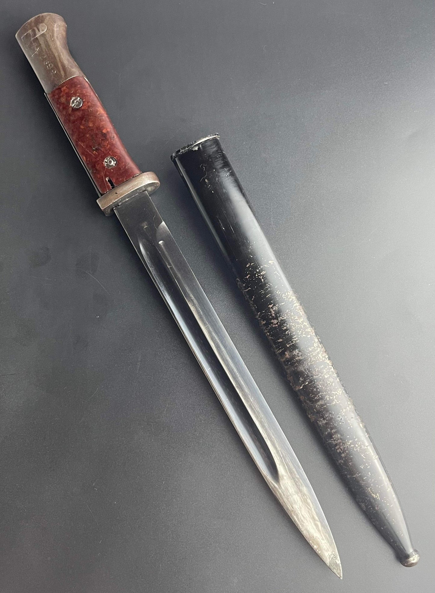 GERMAN WW2 K98 RIFLE S84/98 III PATTERN EXPORT BAYONET EX2899