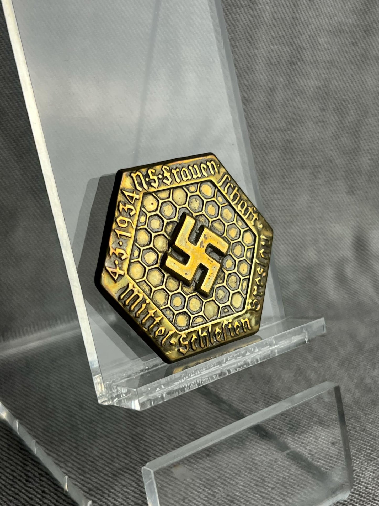 GERMAN WW2 NS FRAUENSCHAFT BRESLAU BADGE 4.3.1934 RARE