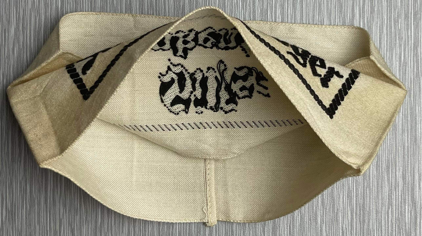 GERMAN WW2 WEHRMACHT/WAFFEN SS EARLY HILFS=KRANKENTRAGER ARMBAND CHAIN STITCHED