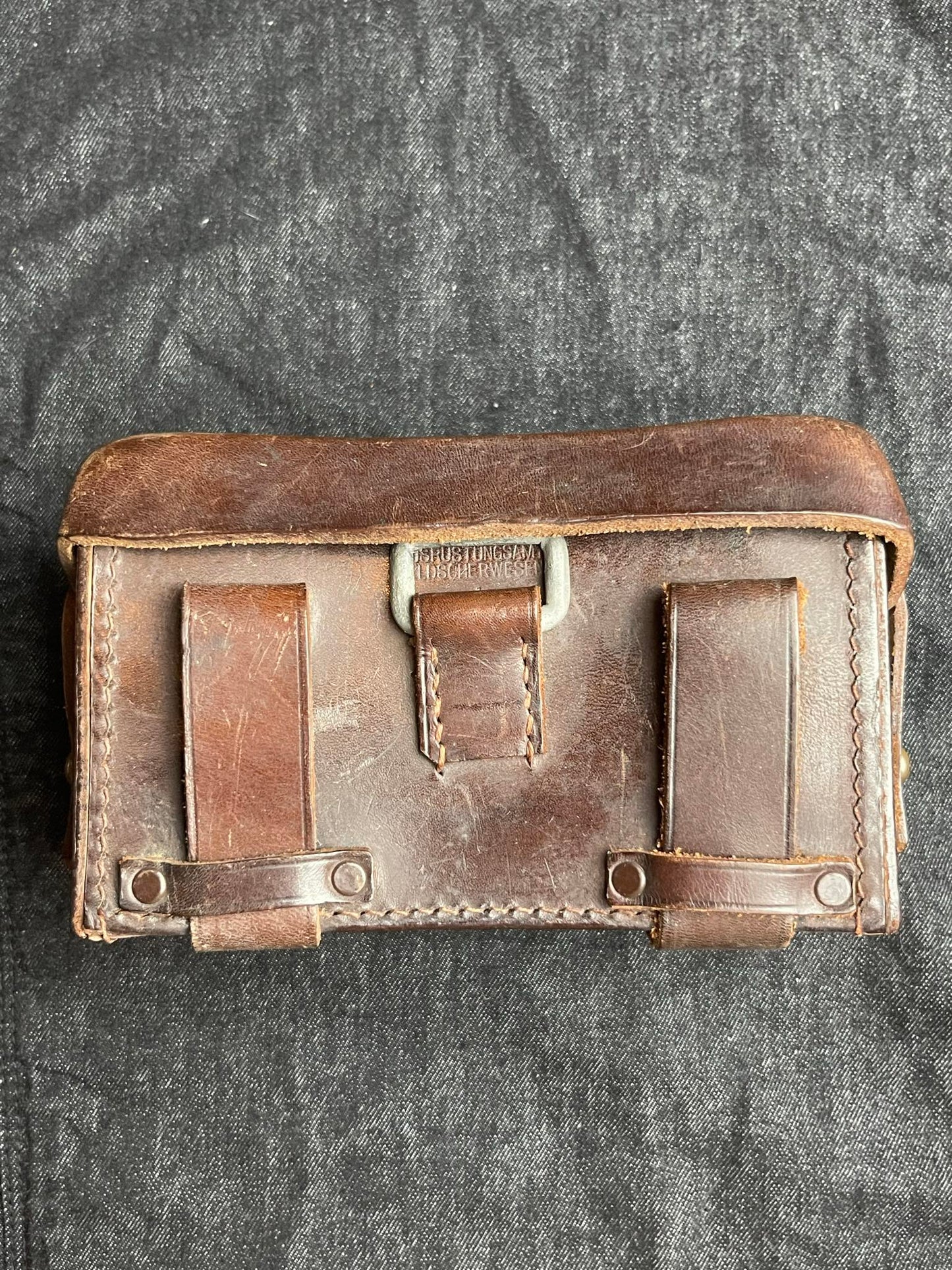 GERMAN WW2 HITLER JUGEND MEDICAL POUCH W/ SUSPENDERS