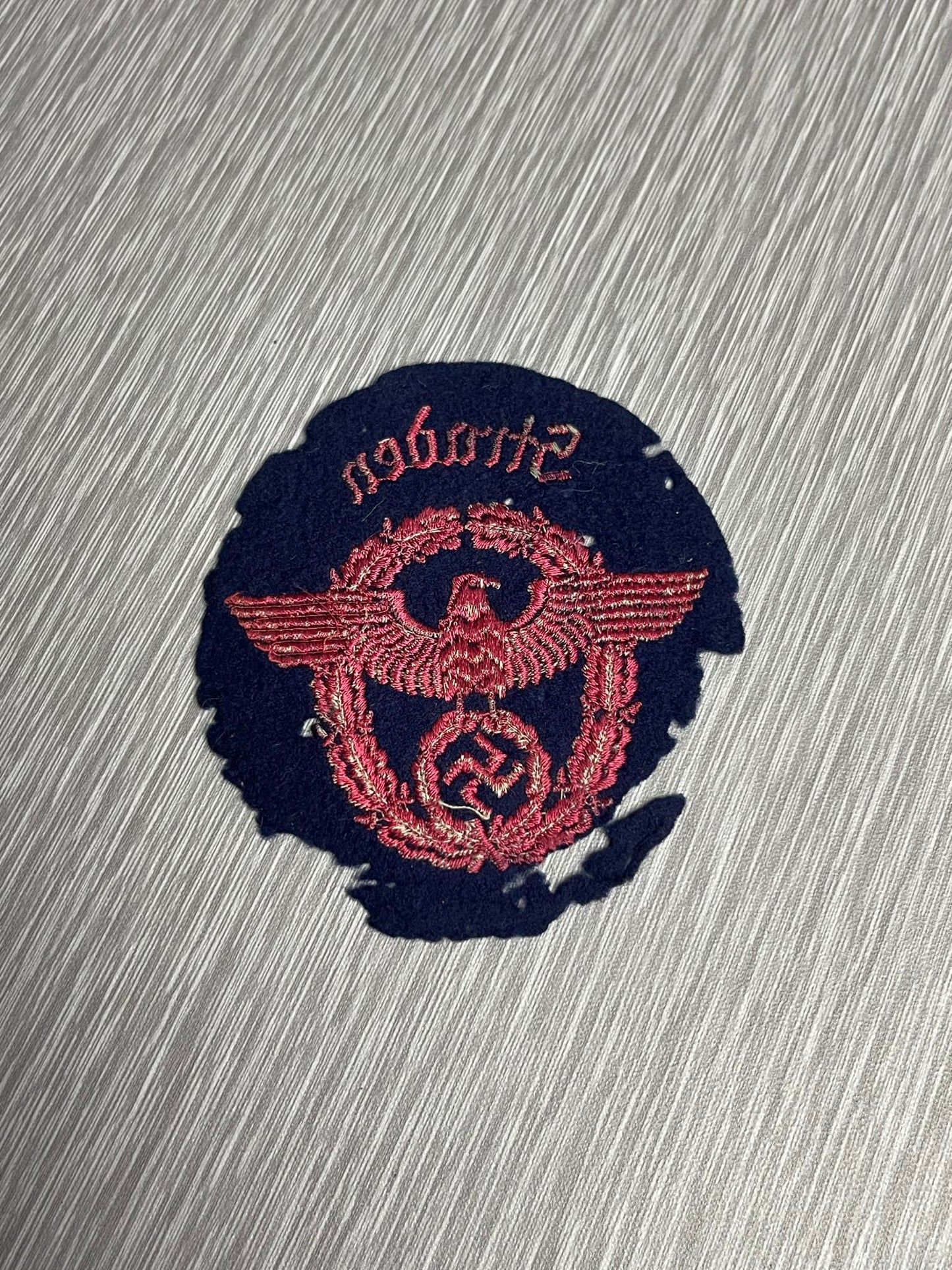 GERMAN WW2 FEUERSCHUTZPOLIZEI SLEEVE PATCH "STRADEN"