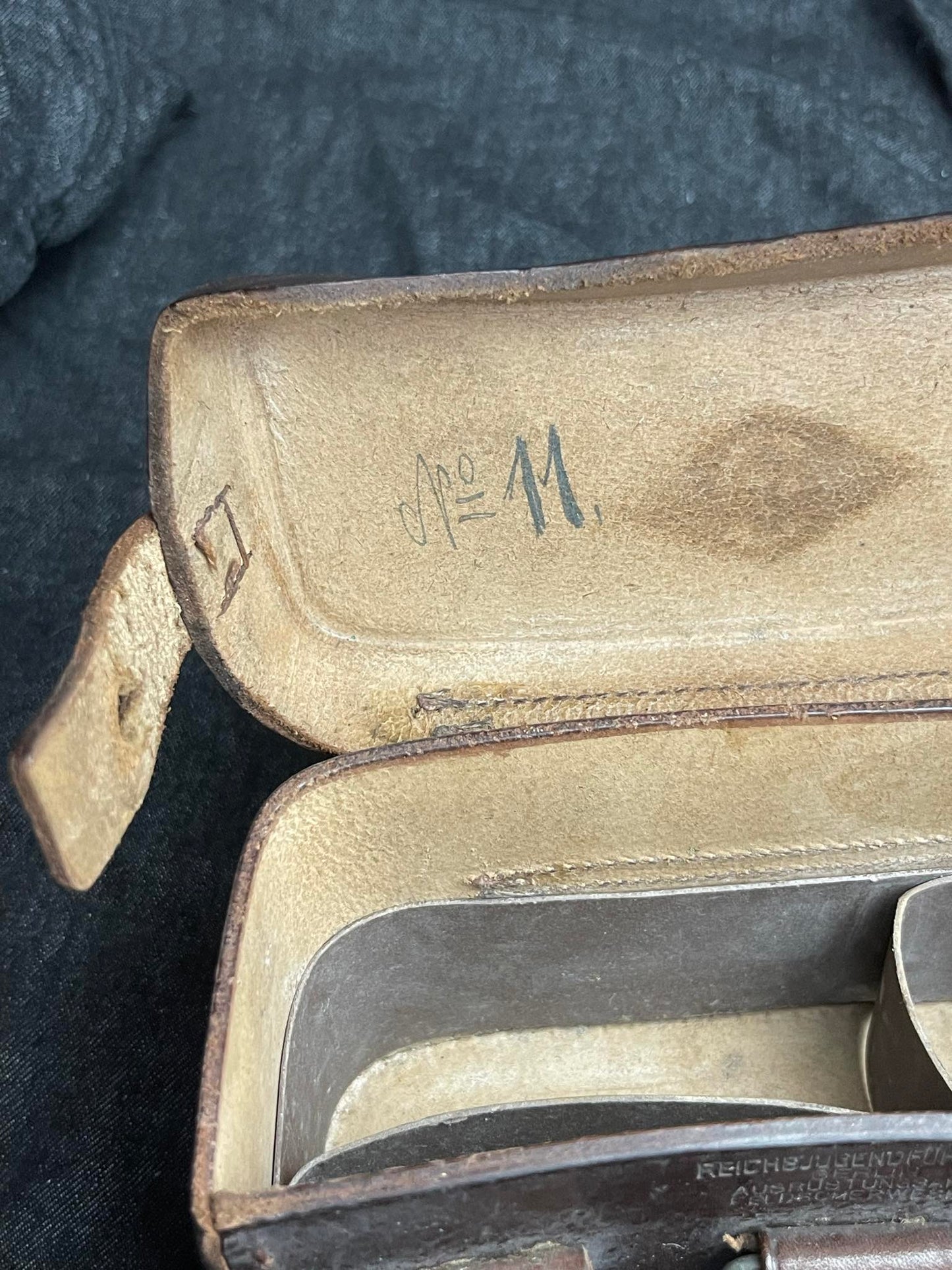 GERMAN WW2 HITLER JUGEND MEDICAL POUCH W/ SUSPENDERS