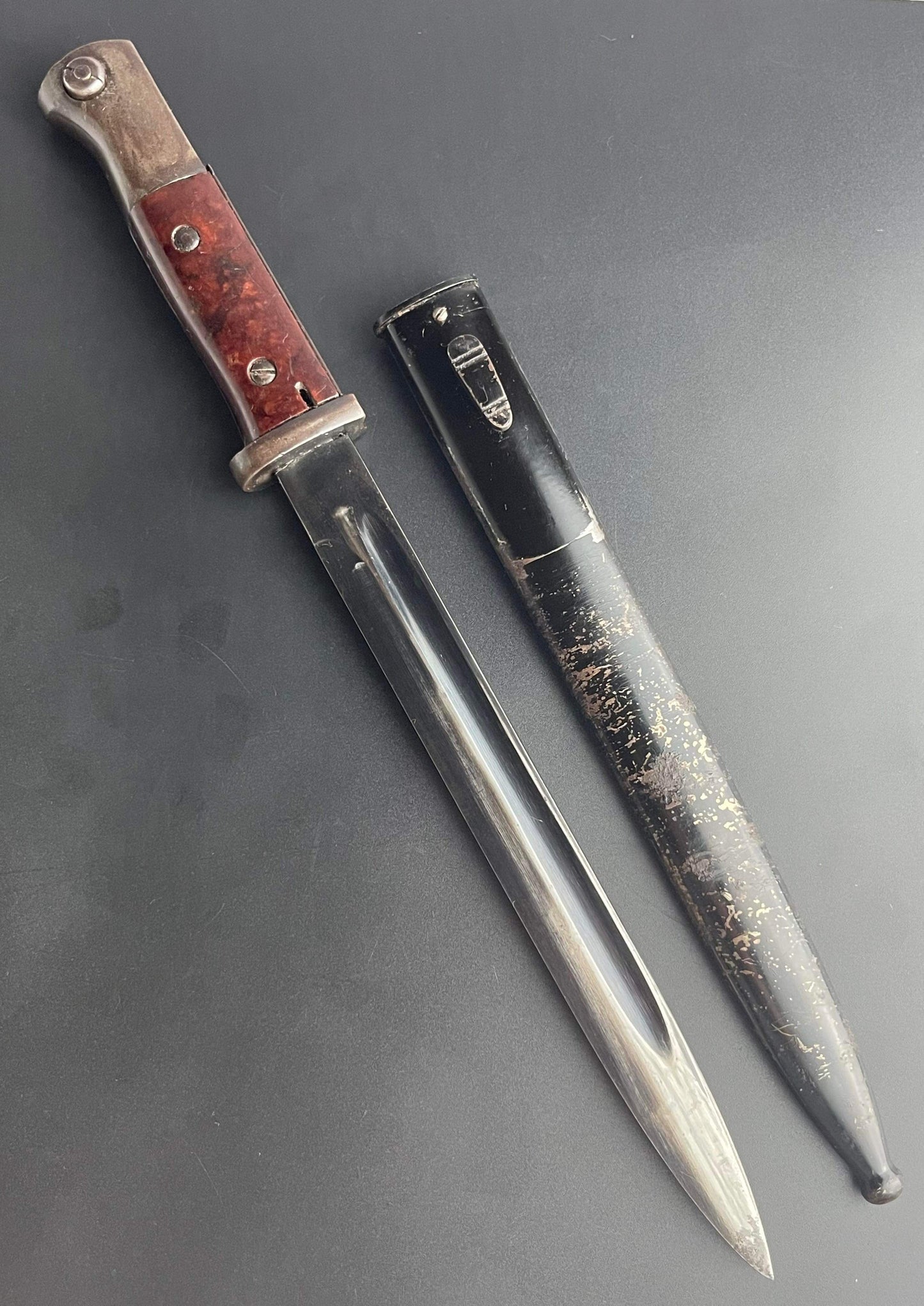 GERMAN WW2 K98 RIFLE S84/98 III PATTERN EXPORT BAYONET EX2899