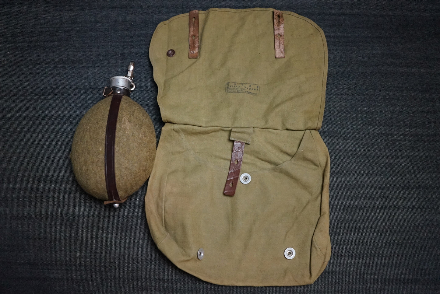GERMAN WW2 EARLY HITLER JUGEND CANTEEN & BREAD BAG NSDAP HJ MARKED
