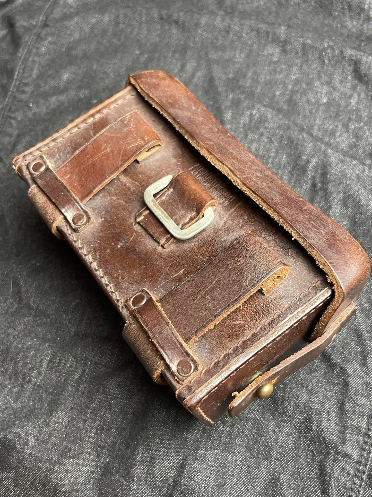 GERMAN WW2 HITLER JUGEND MEDICAL POUCH W/ SUSPENDERS