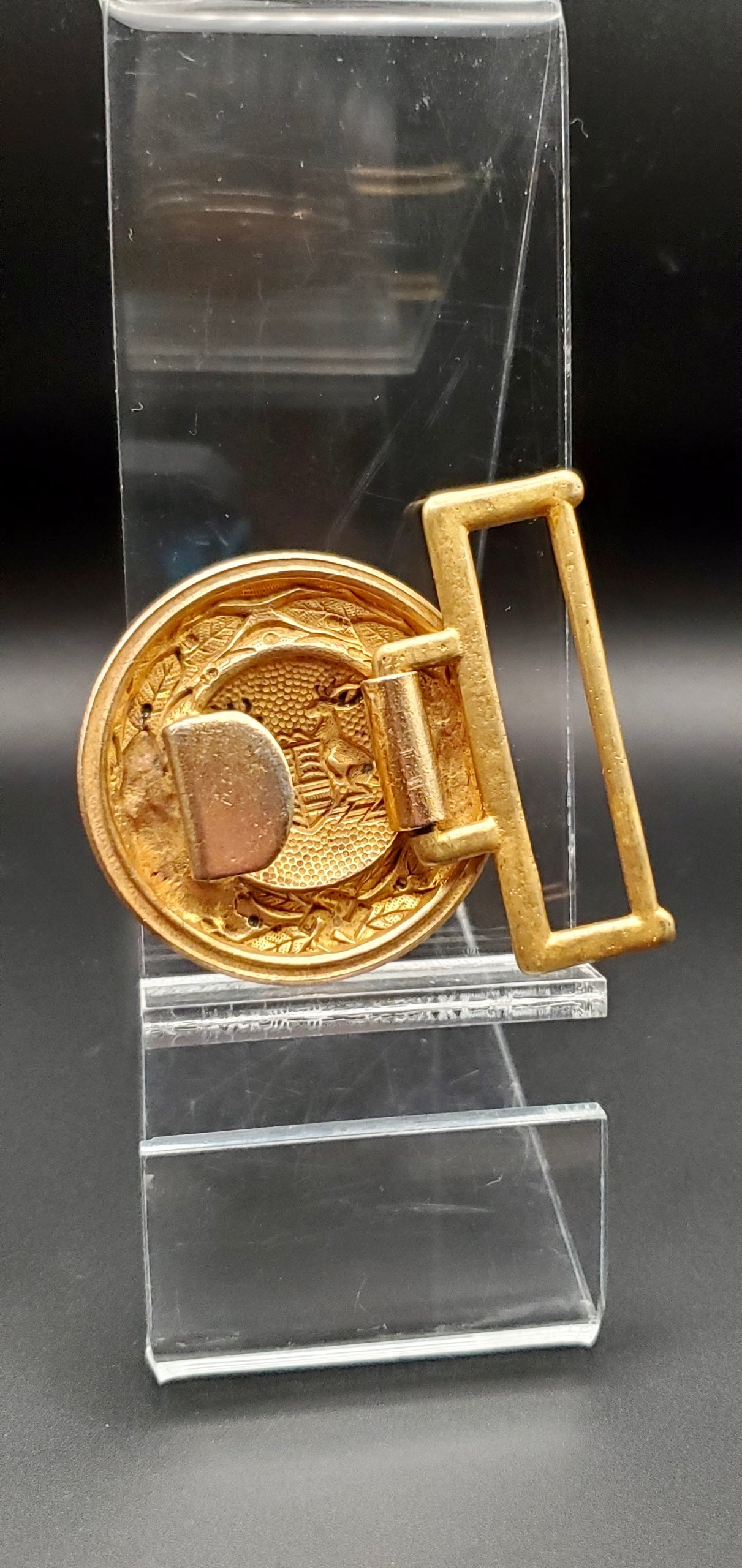 GERMAN PRE WW2 WÜRTTEMBERG OFFICER BELT BUCKLE IN GOLD STUNNING!