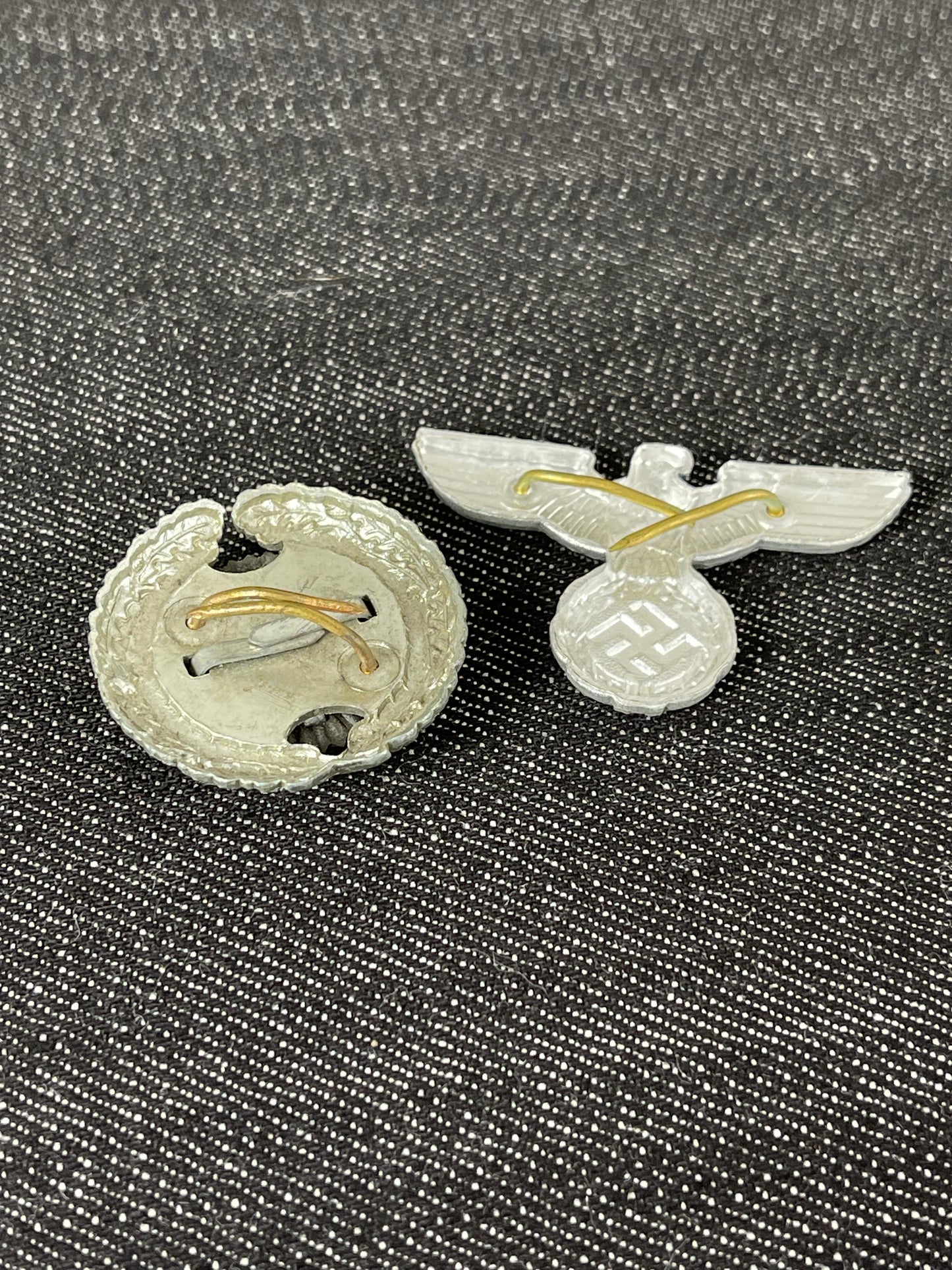 GERMAN WW2 POSTAL VISOR INSIGNIA SET