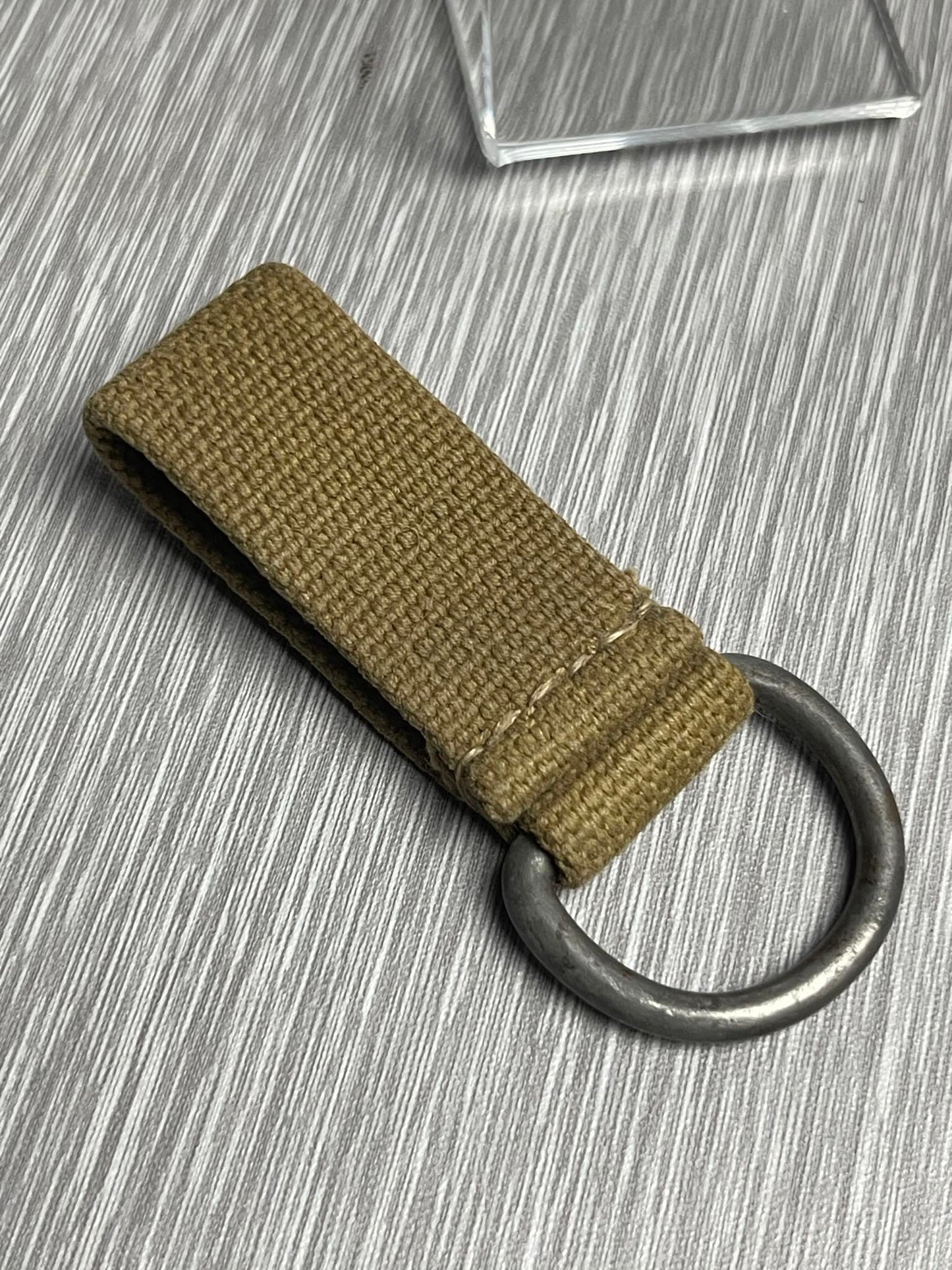 GERMAN WW2 WEHRMACHT TROPICAL AFRIKAKORPS GREEN WEBBING SHOULDER STRAP BELT LOOP/D-RING