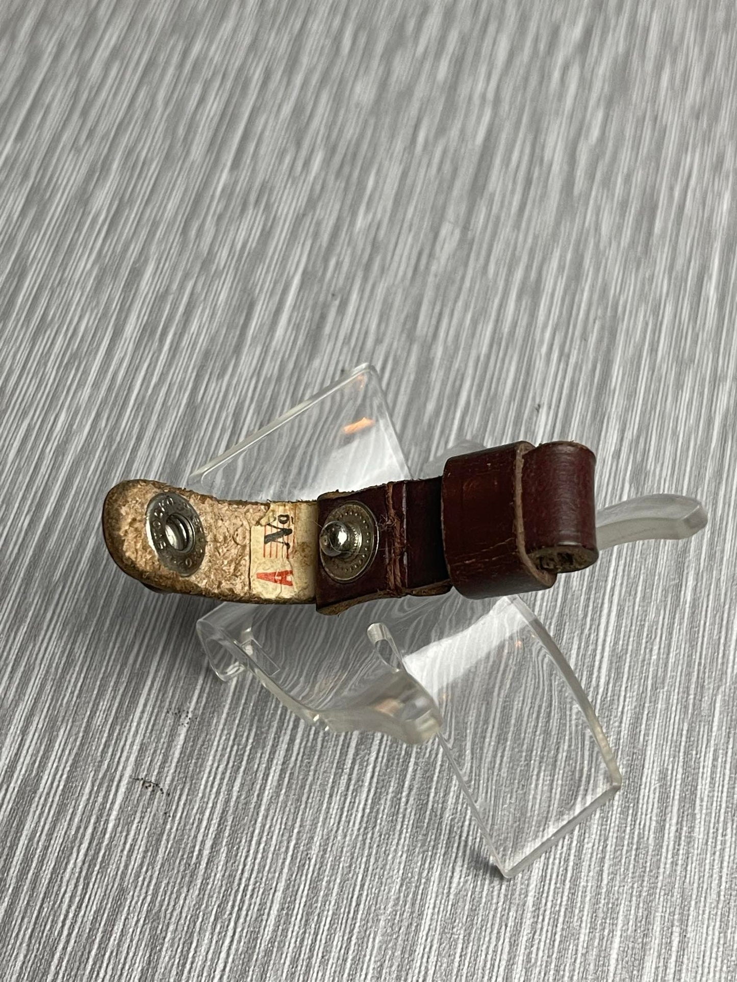GERMAN WW2 SA BROWN LEATHER DAGGER HANGER W/ PAPER TAG