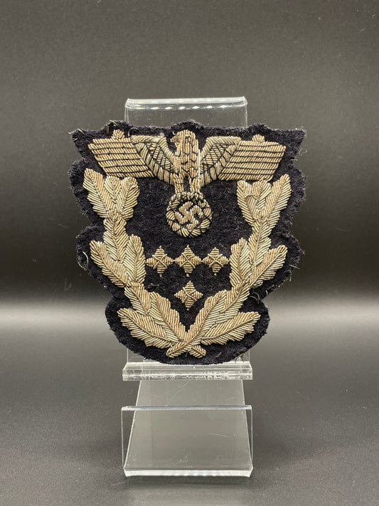 GERMAN WW2 GOVERNMENT OFFICIAL MINISTER SLEEVE SHIELD IN BULLION EXTREMELY RARE