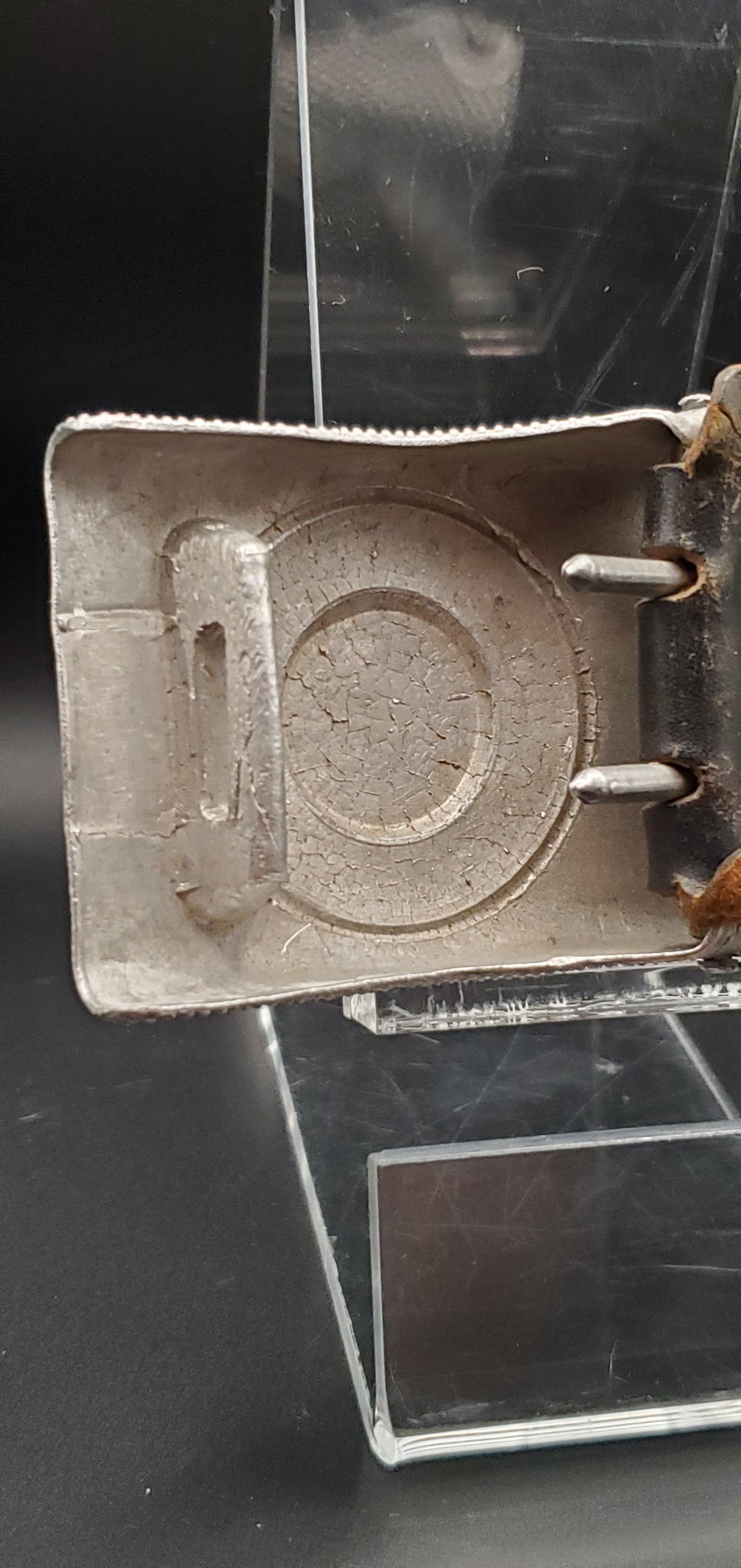 GERMAN WW2 POLICE TABBED BELT BUCKLE INJECTION MOLDED