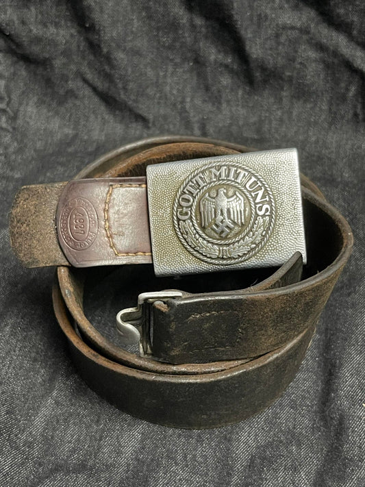 UNTOUCHED GERMAN PRE WW2 1937 HEER BELT RIG VET BRINGBACK