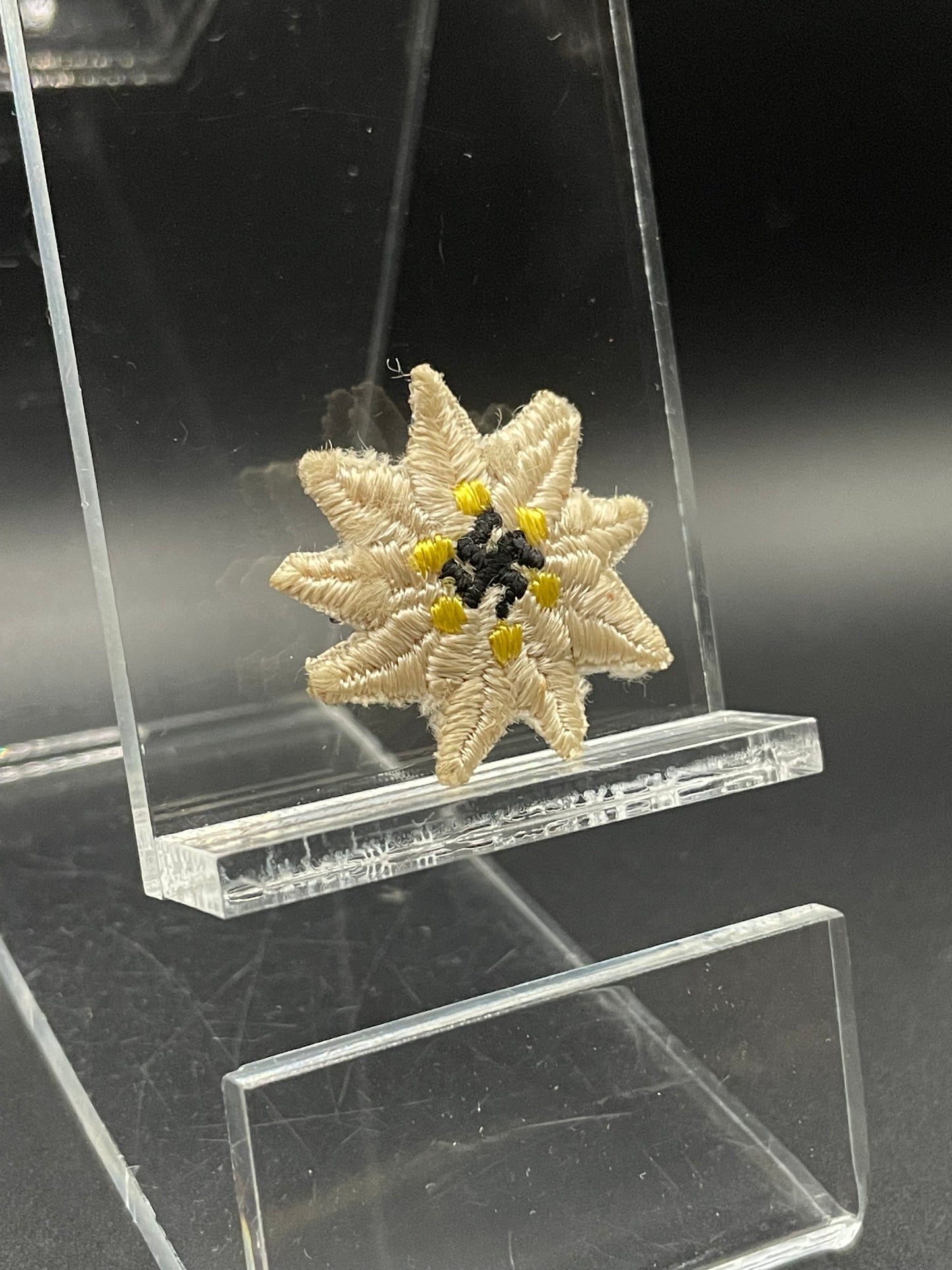 GERMAN PRE WW2 1933-1934 WINTERHILFSWERK “WHW” GAU SACHSEN EDELWEISS EMBROIDERED BADGE RARE