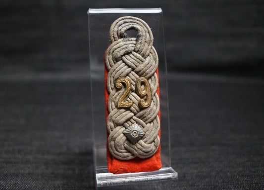 GERMAN WW2 HEER 29TH ARTILLERY REGIMENT OBERSTLEUTNANT SHOULDER BOARD