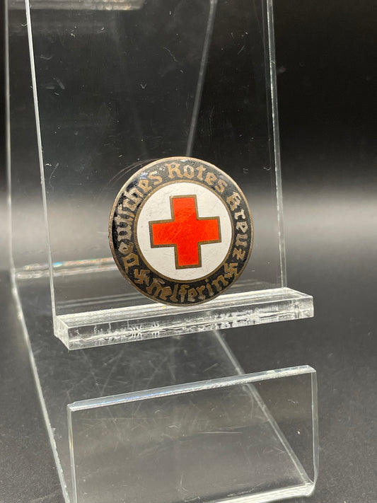 GERMAN WW2 EARLY DRK FEMALE HELPER/NURSE BROOCH BY E.L.M GES. GESCH MARKED