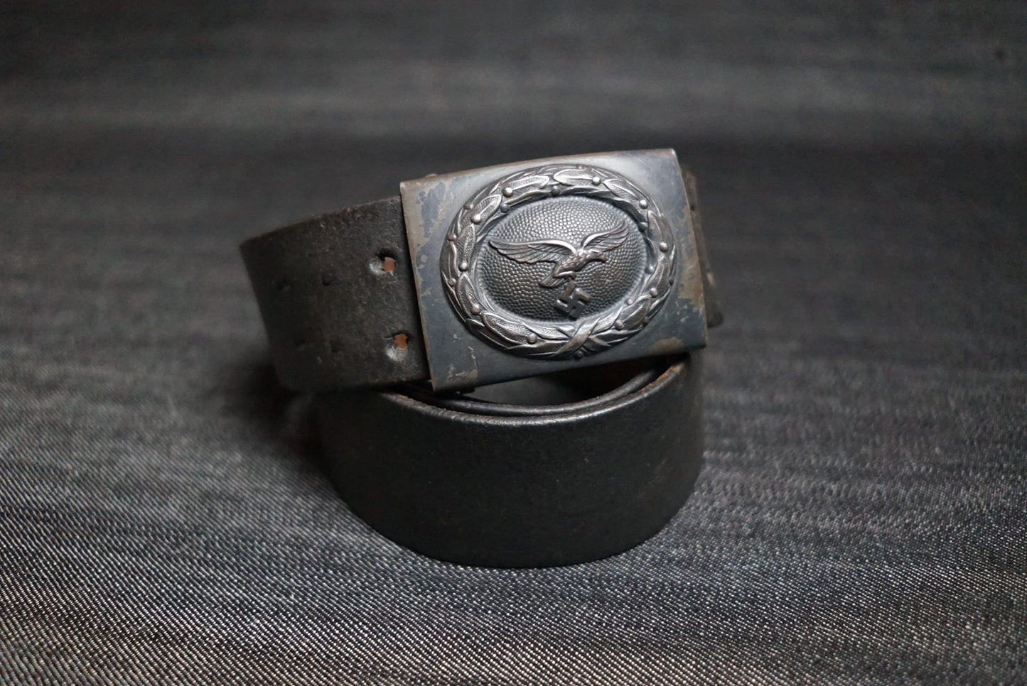 GERMAN WW2 LUFTWAFFE 6TH FLAK REGIMENT BELT & BUCKLE LBA MARKED
