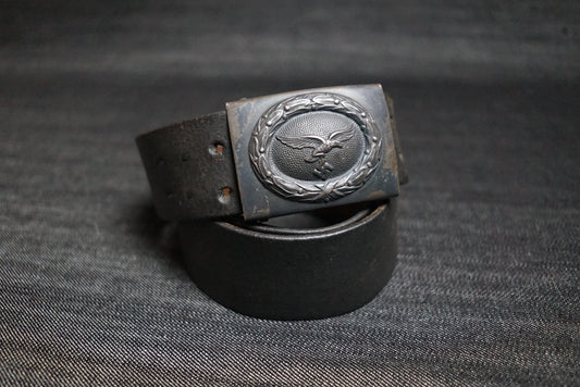 GERMAN WW2 LUFTWAFFE 6TH FLAK REGIMENT BELT & BUCKLE LBA MARKED