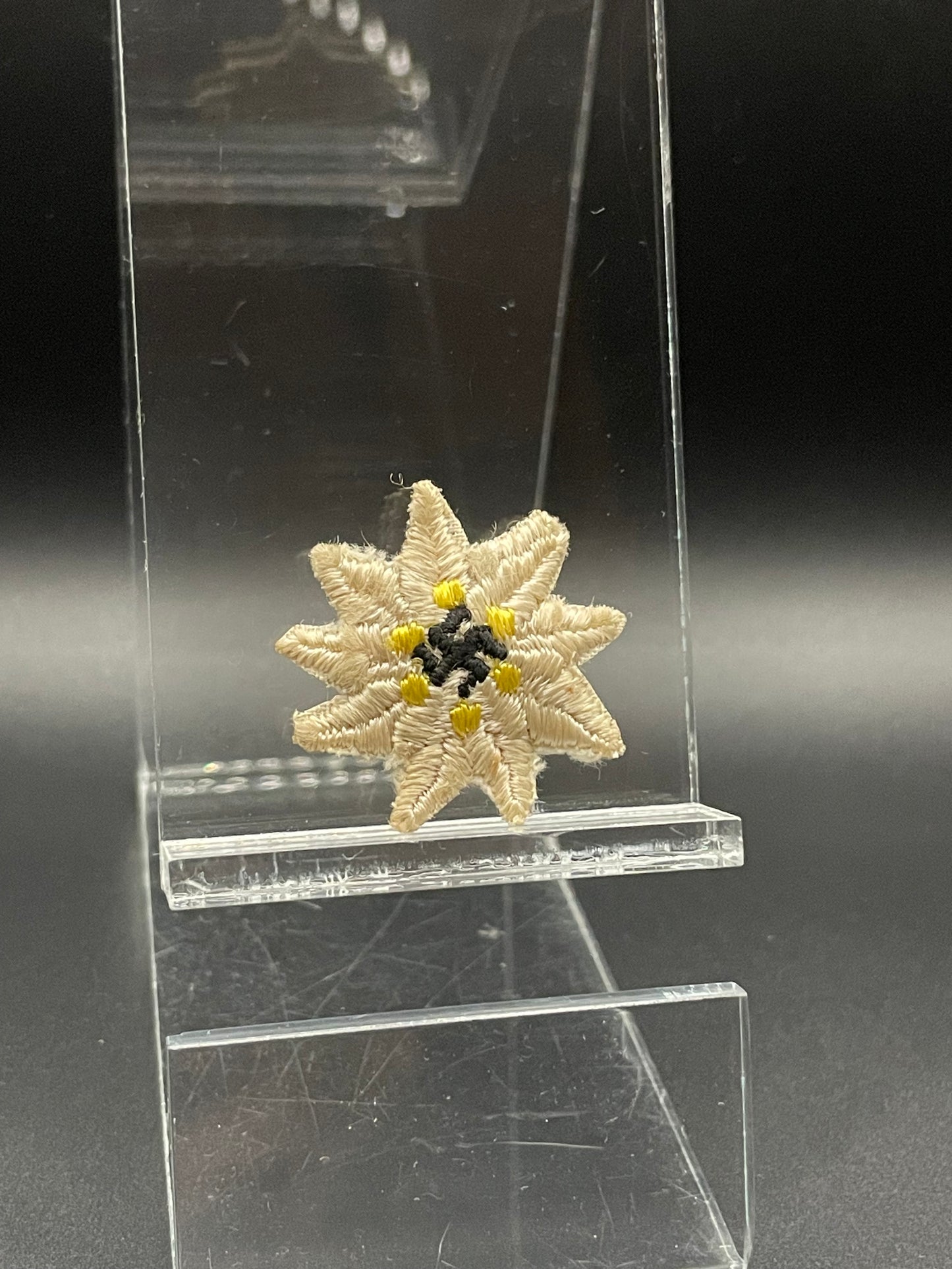 GERMAN PRE WW2 1933-1934 WINTERHILFSWERK “WHW” GAU SACHSEN EDELWEISS EMBROIDERED BADGE RARE