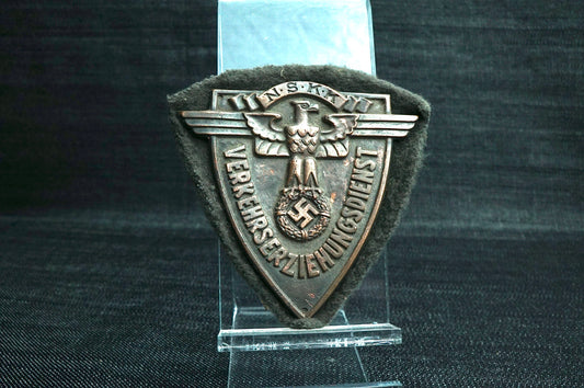 GERMAN WW2 EARLY NSKK TRAFFIC EDUCATION SERVICE SLEEVE BADGE - UNIFORM REMOVED RARE!