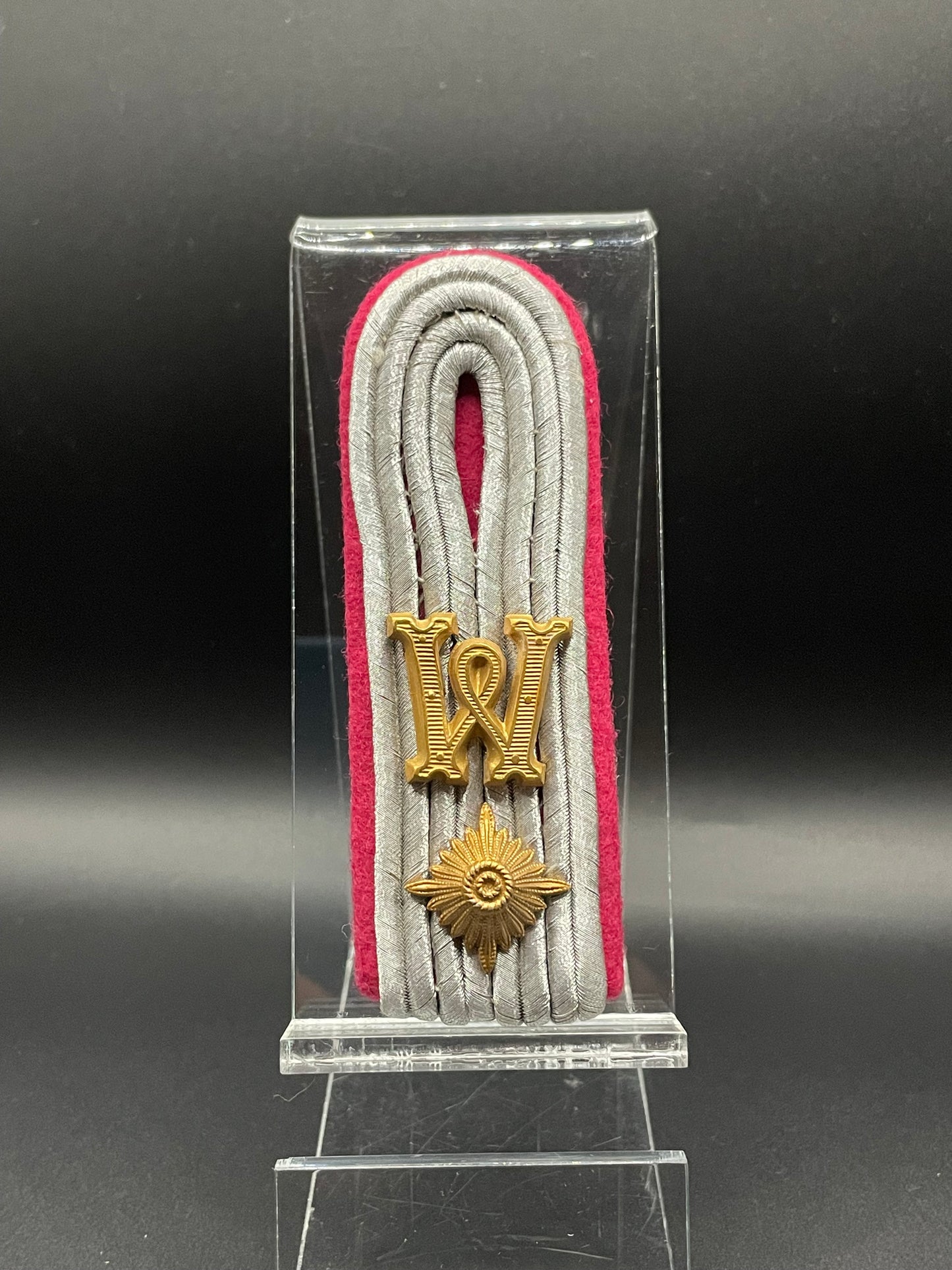 GERMAN WW2 HEER RECRUITING SERVICE “WEHRERSATZDIENSTSTELLE” OFFICER SHOULDER BOARD SLIP-ON VARIANT