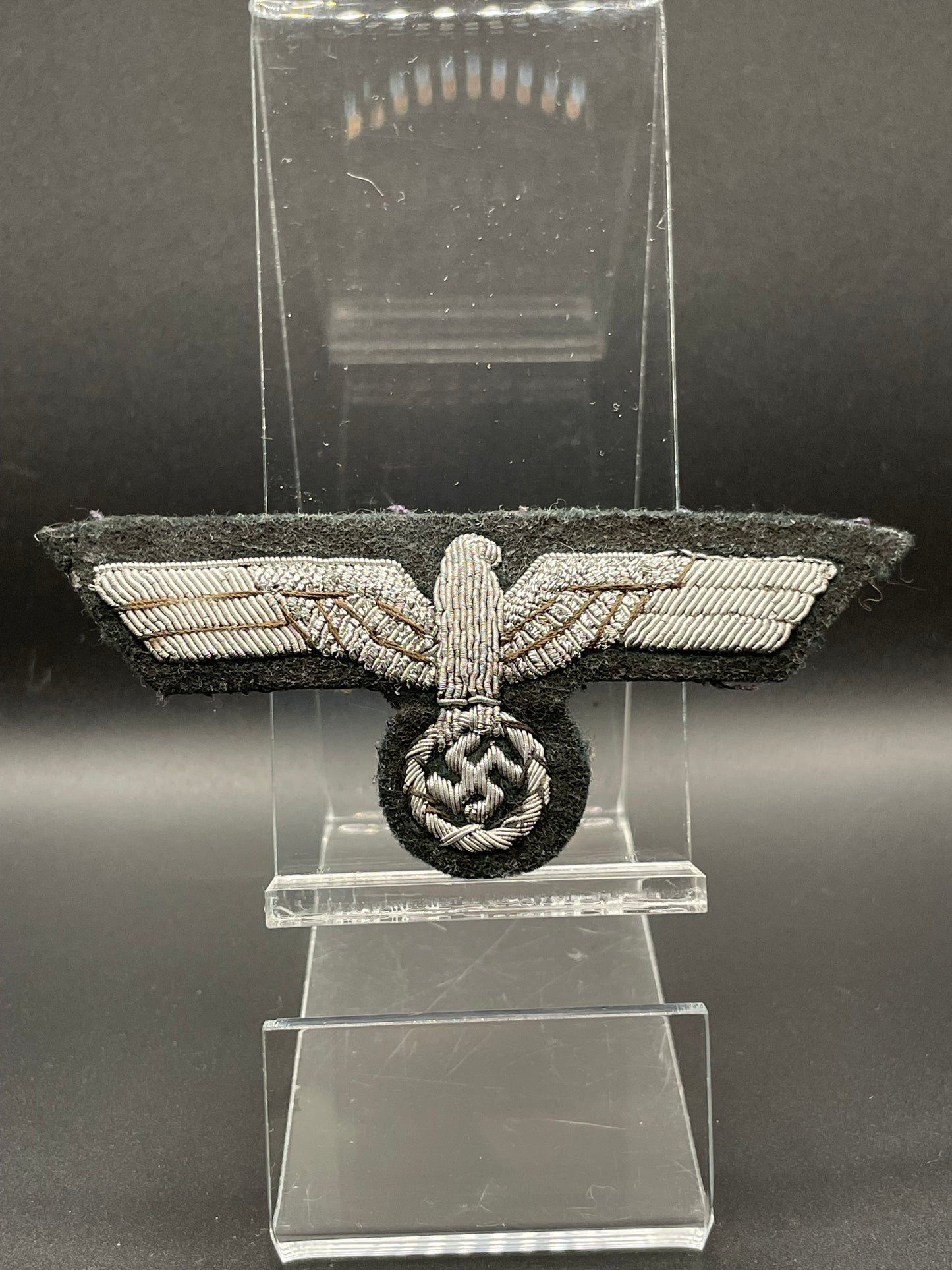 GERMAN WW2 HEER OFFICER BREAST EAGLE IN BULLION UNIFORM REMOVED