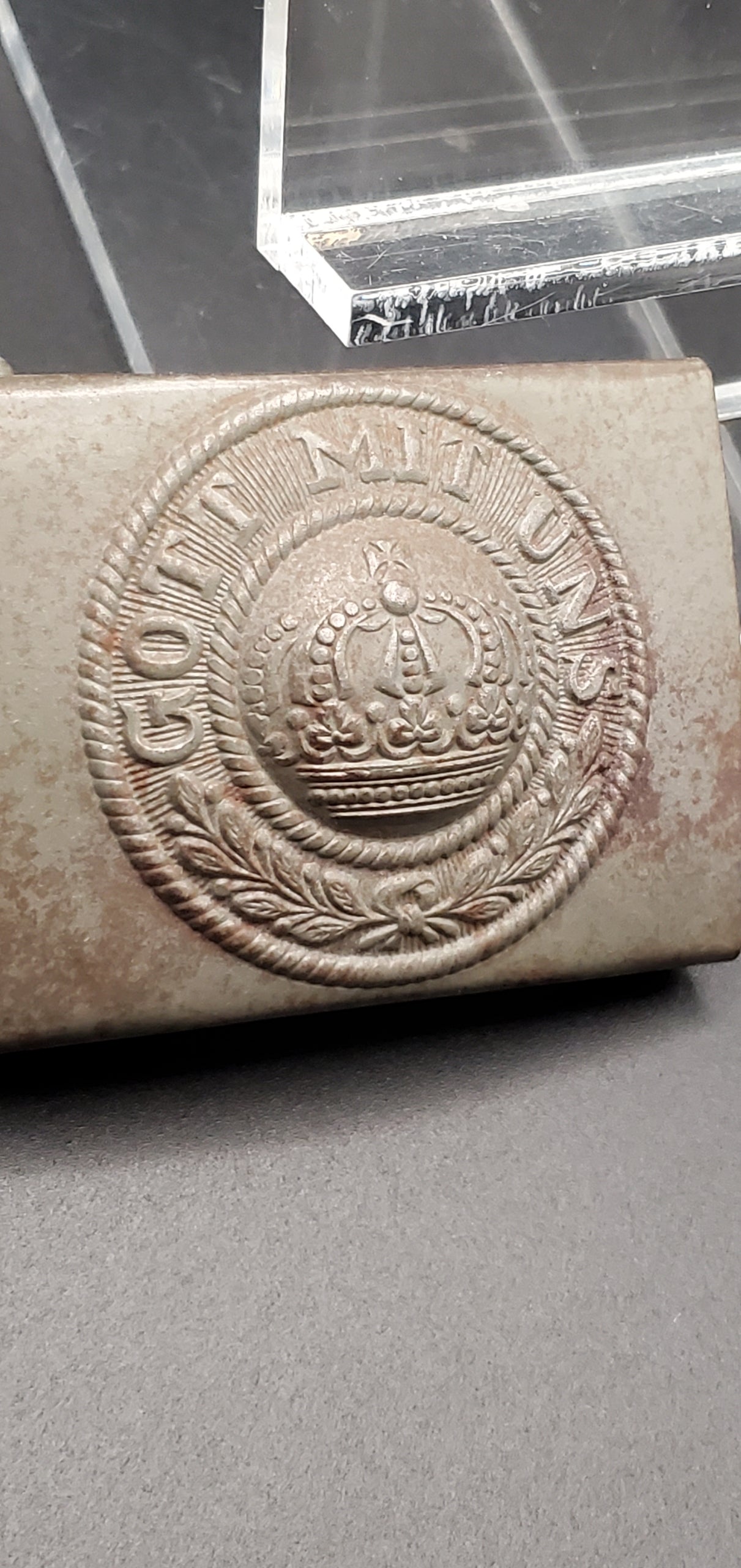 GERMAN WW1 IMPERIAL ENLISTED MEN BELT BUCKLE IN STEEL