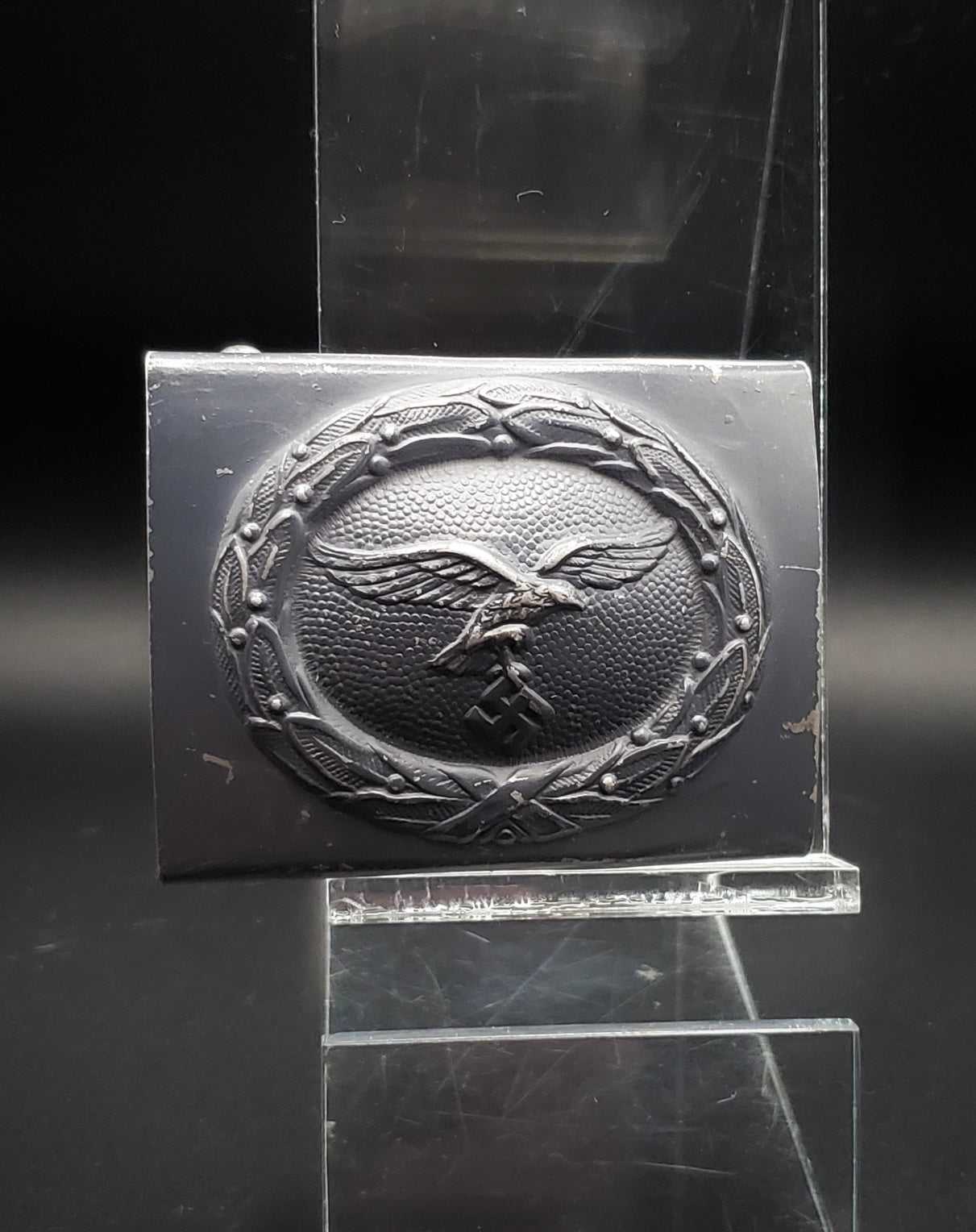 GERMAN WW2 LUFTWAFFE STEEL BELT BUCKLE BY “L”